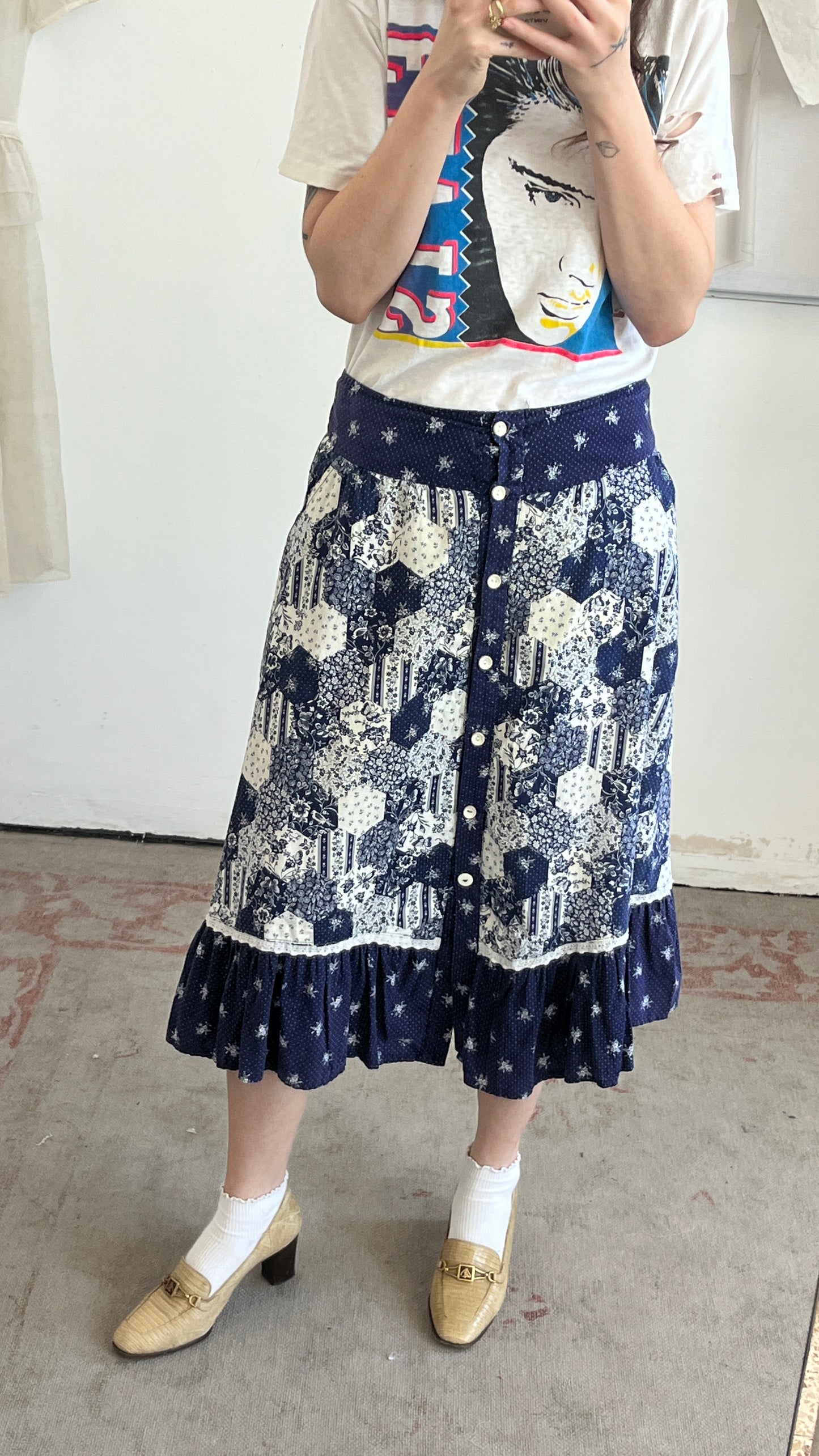 Floral Ruffle Skirt