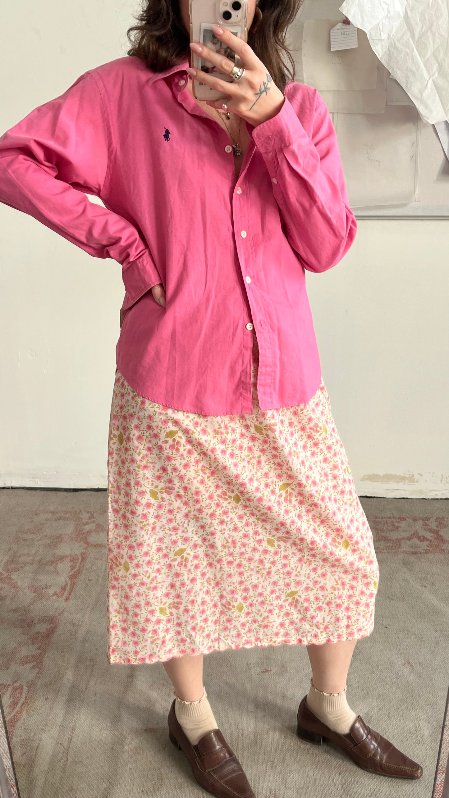 Pink Floral Underskirt