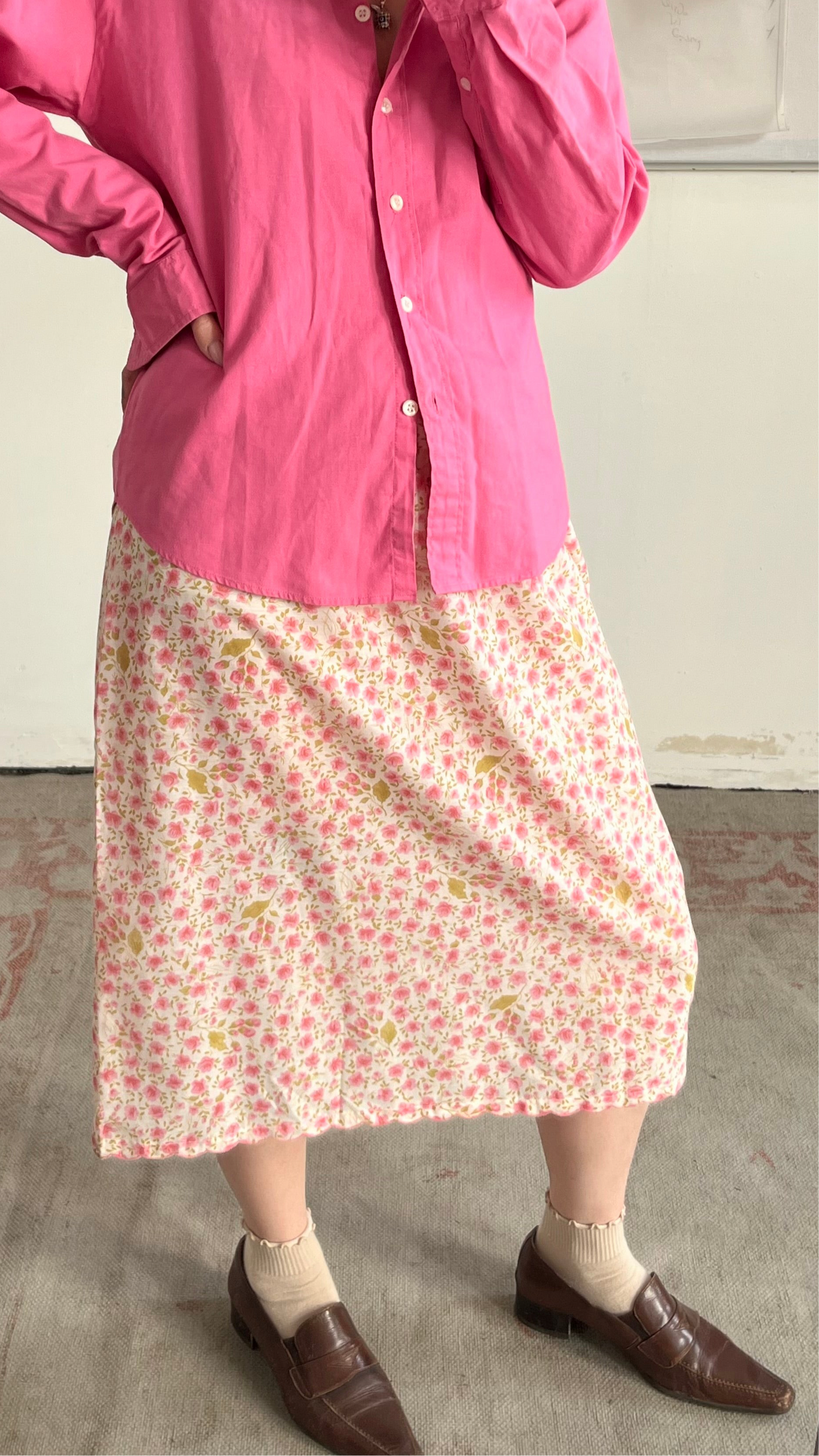 Pink Floral Underskirt