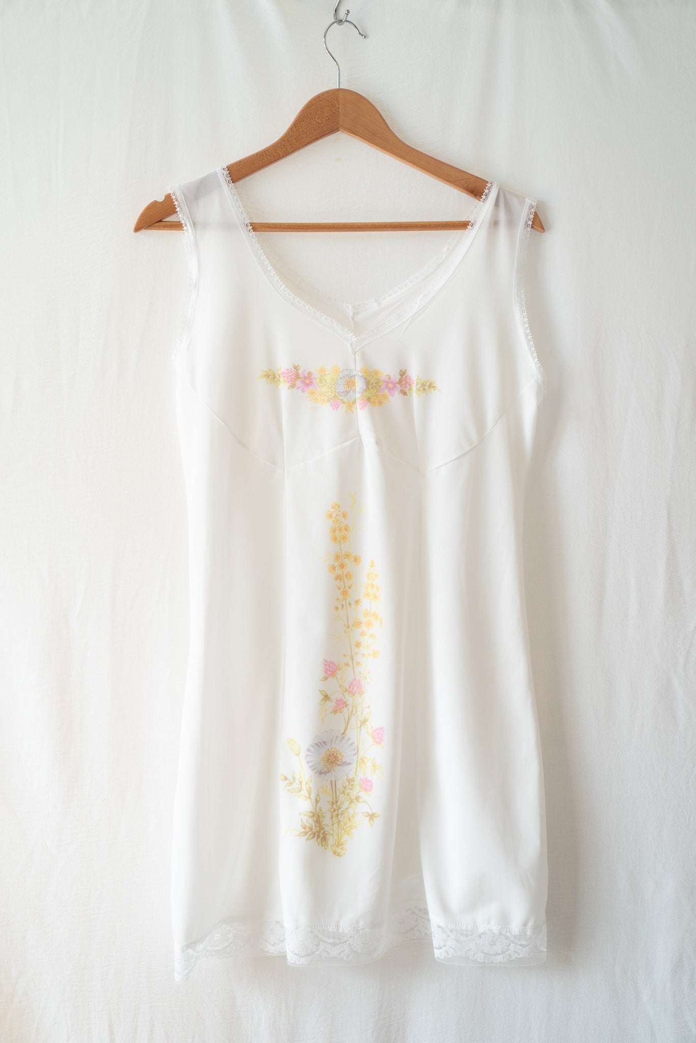 White Floral Slip Dress