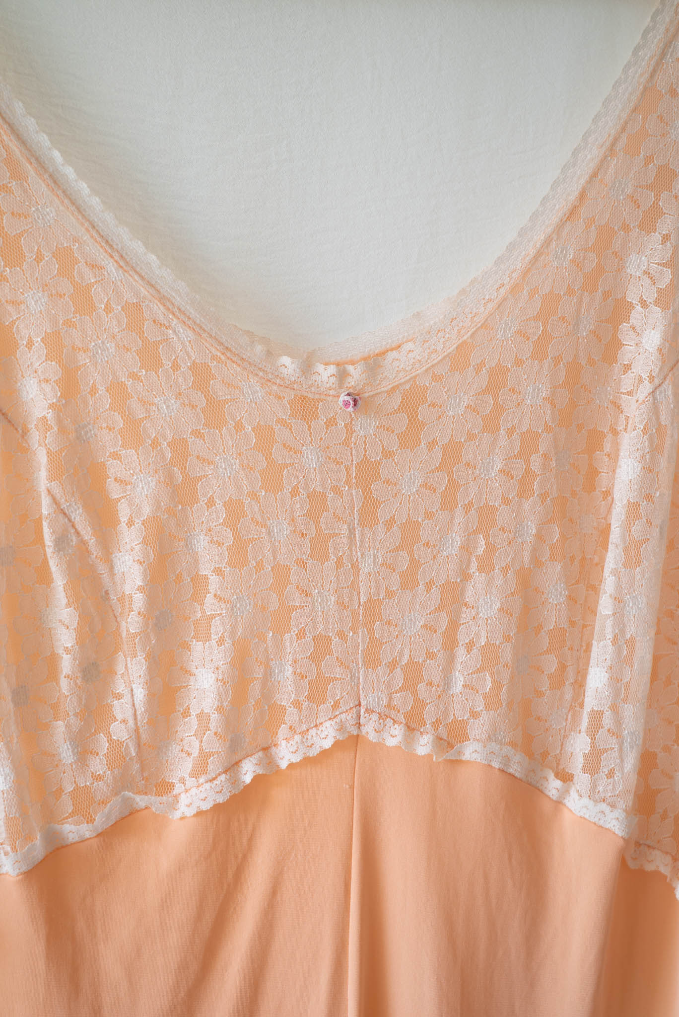 Peach Lace Slip Dress