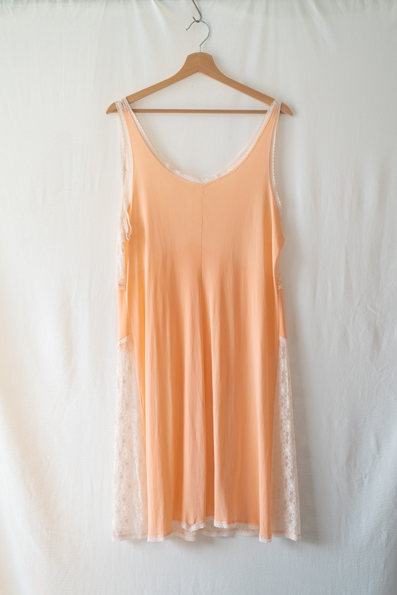 Peach Lace Slip Dress