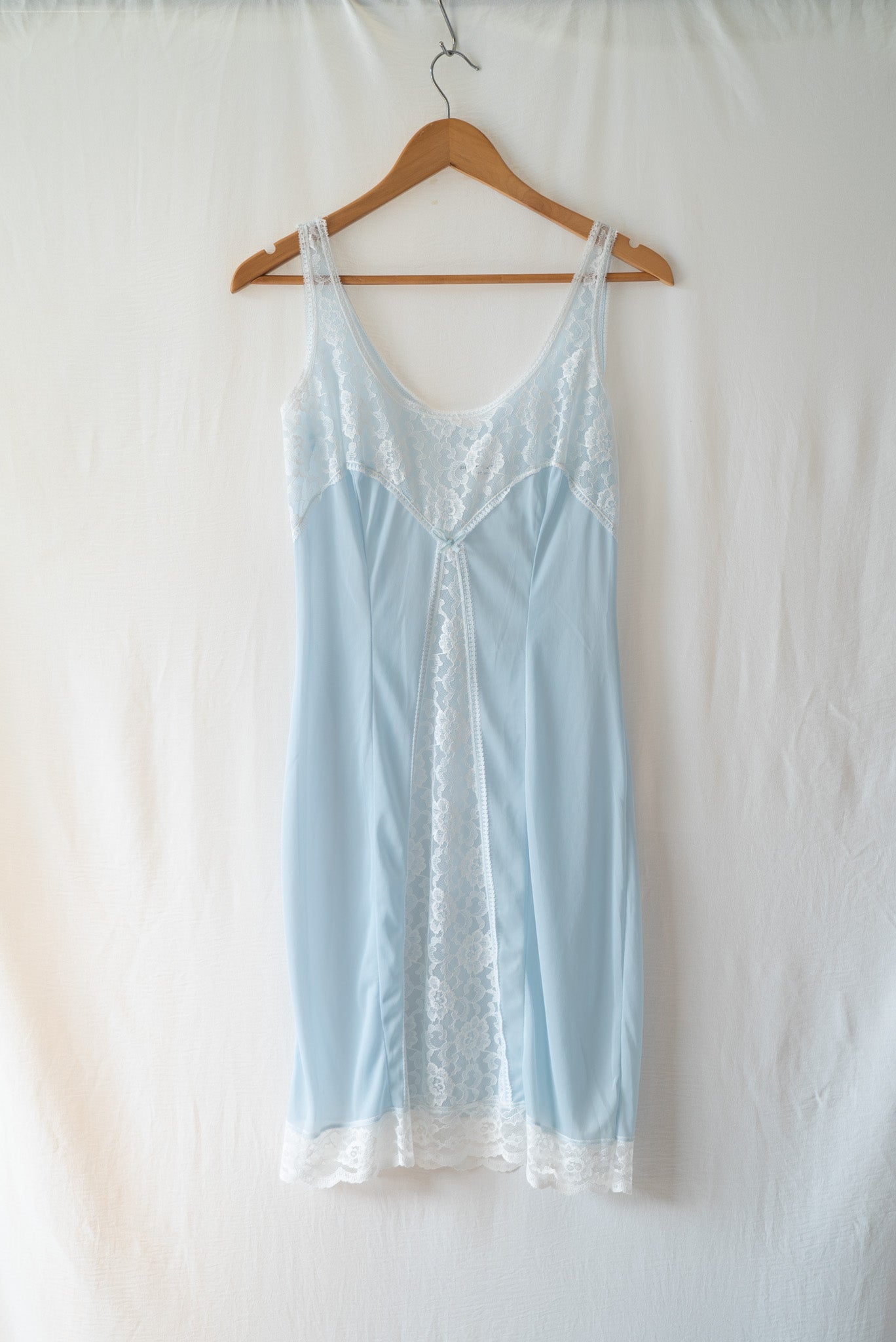 Light Blue Lace Slip Dress