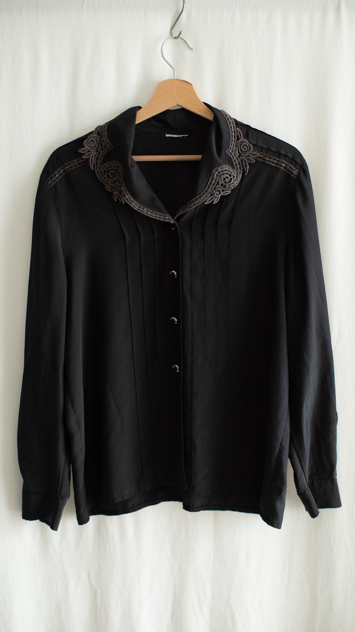 Black Button-Down Shirt