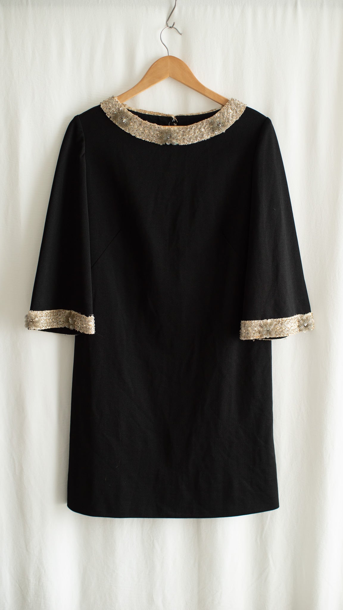 Sequin Embroidered Midi Dress 60s