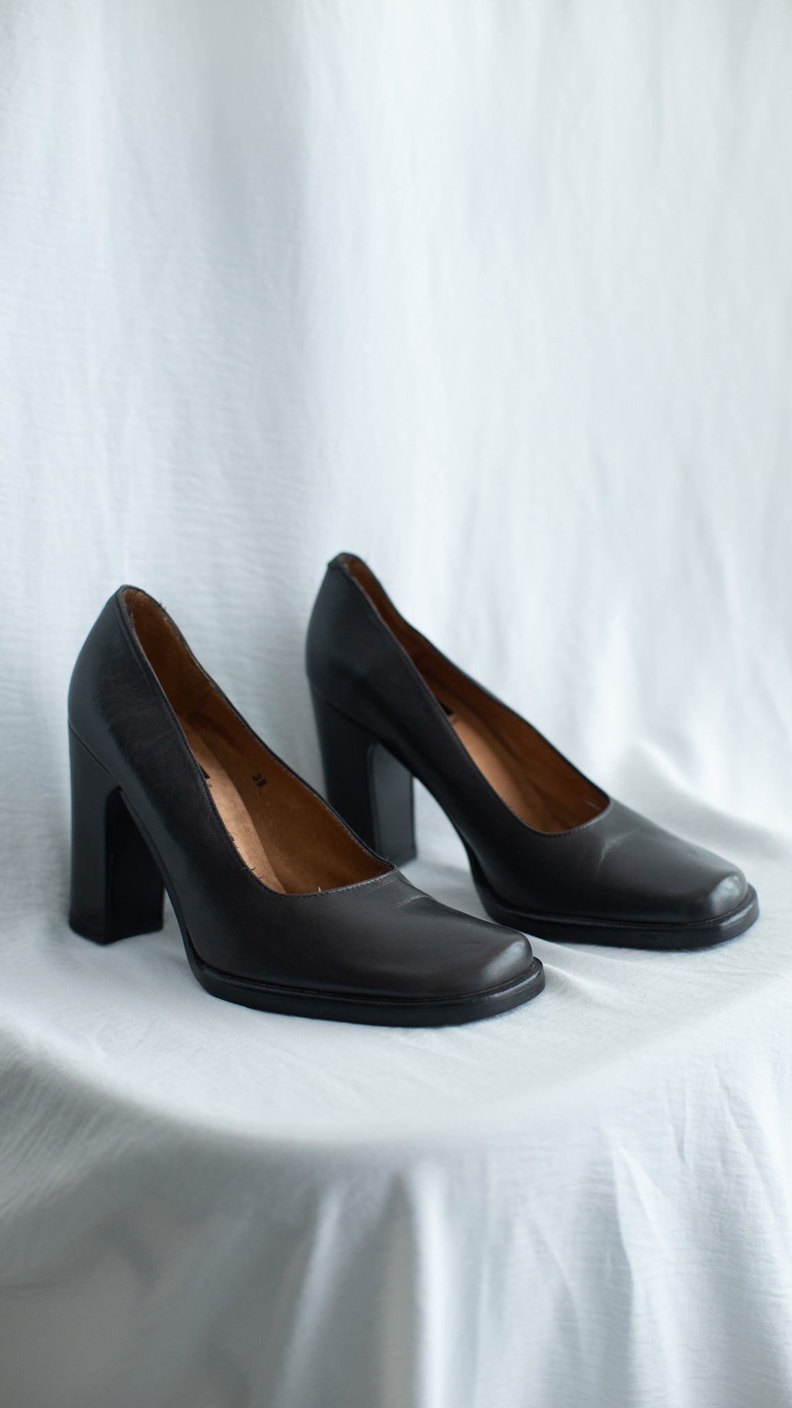 90s Mango Square Heel Shoes