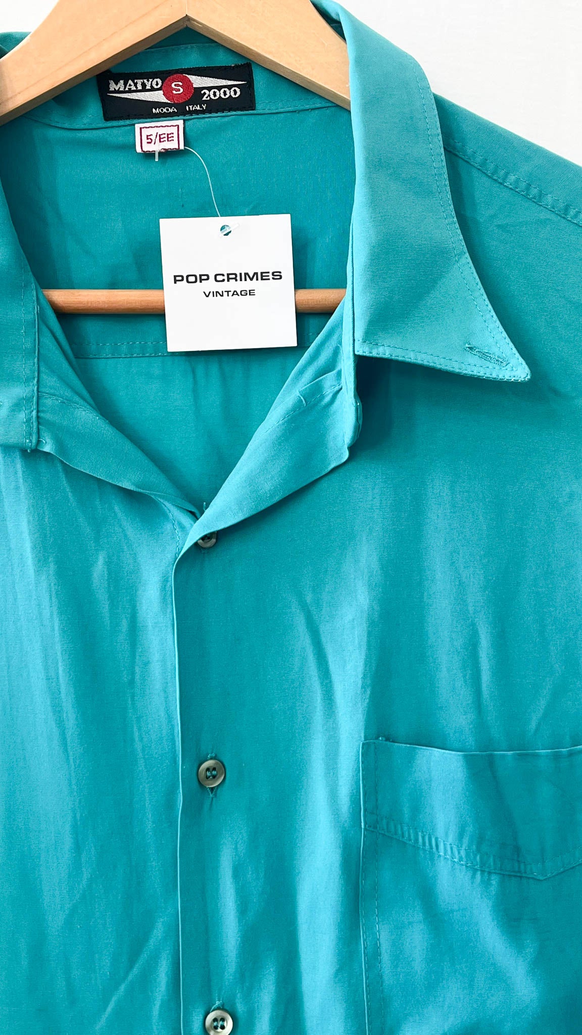 Men's Turquoise Button-Up Shirt
