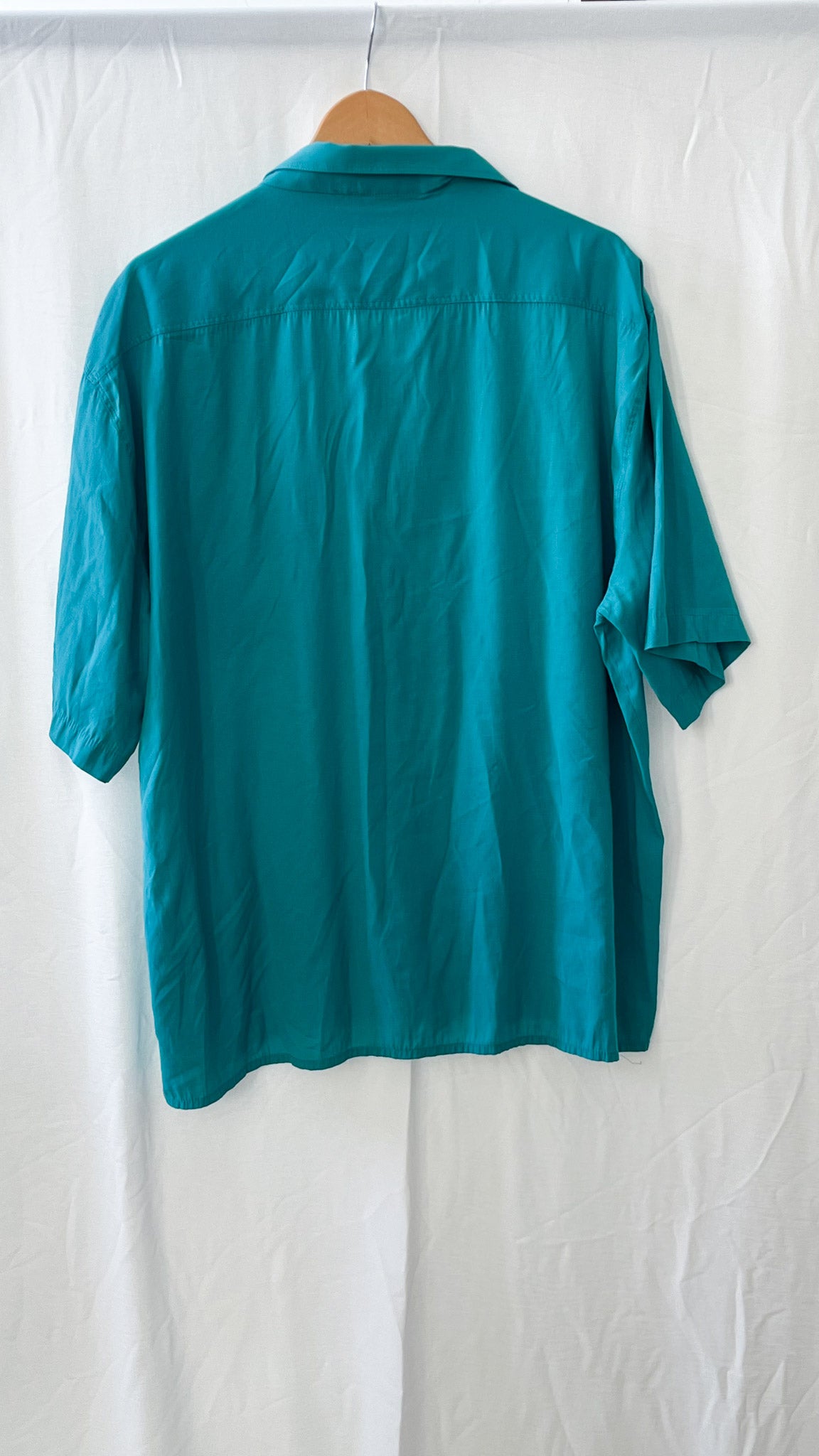 Men's Turquoise Button-Up Shirt