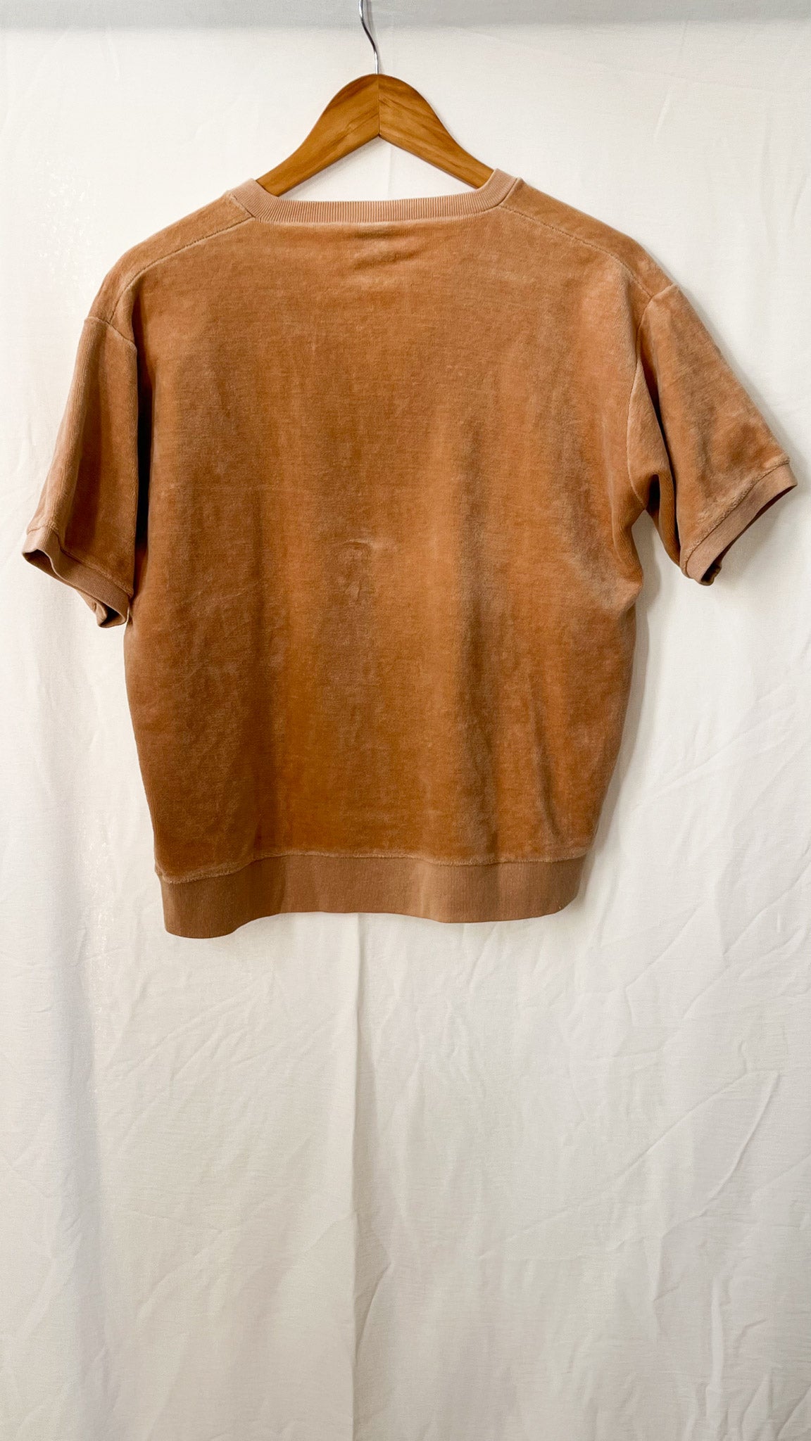 Light Brown Velvet T-Shirt 70s