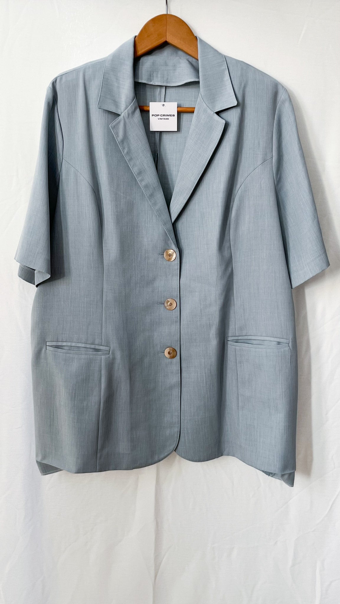 Light Blue Short-Sleeve Jacket