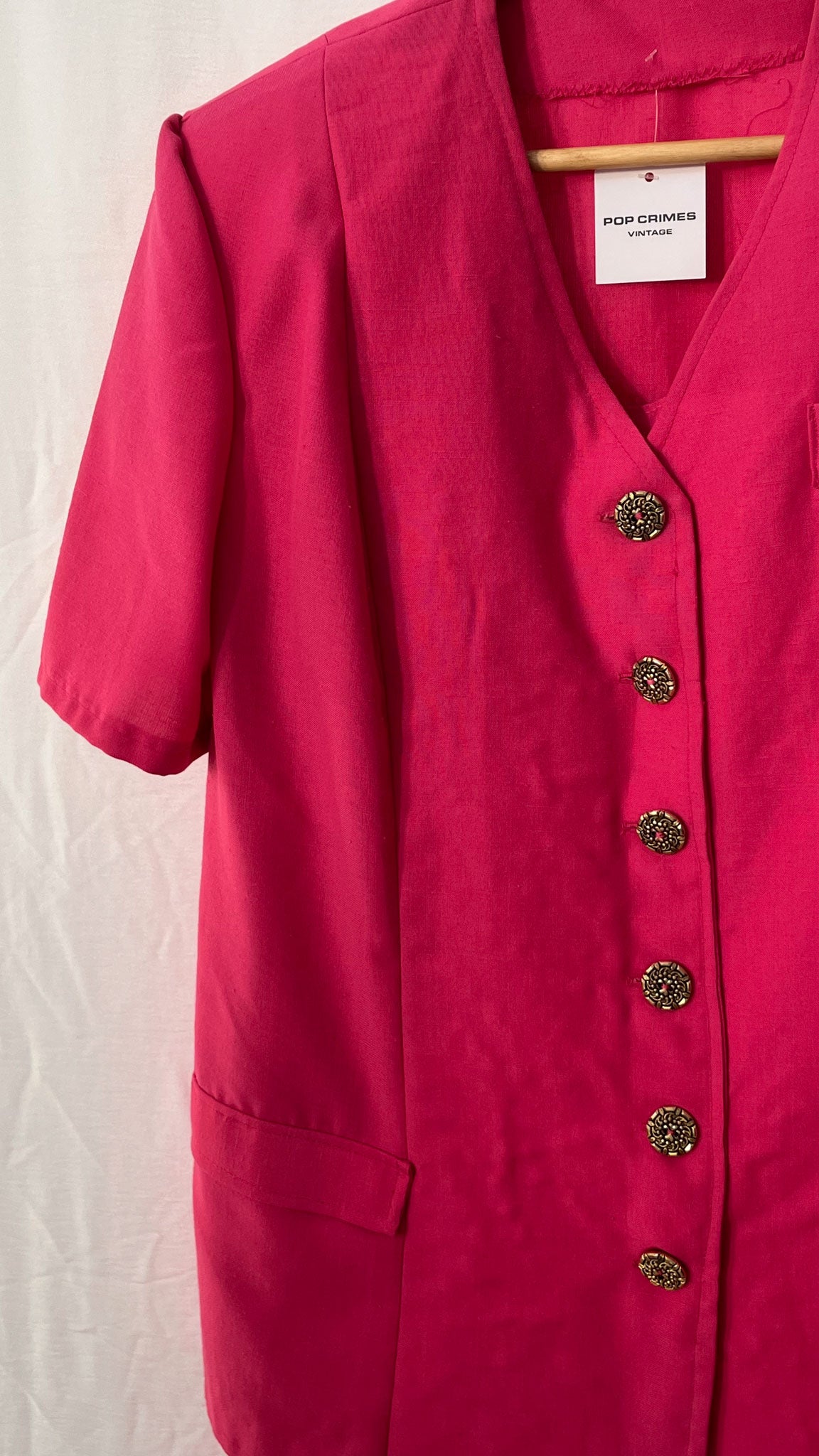 Pink Short Sleeve Jacket and Skirt Set