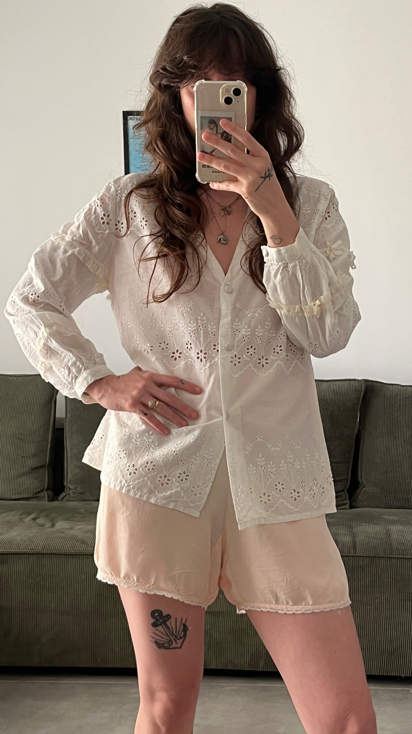 Embroidered Cotton Button-Down Shirt