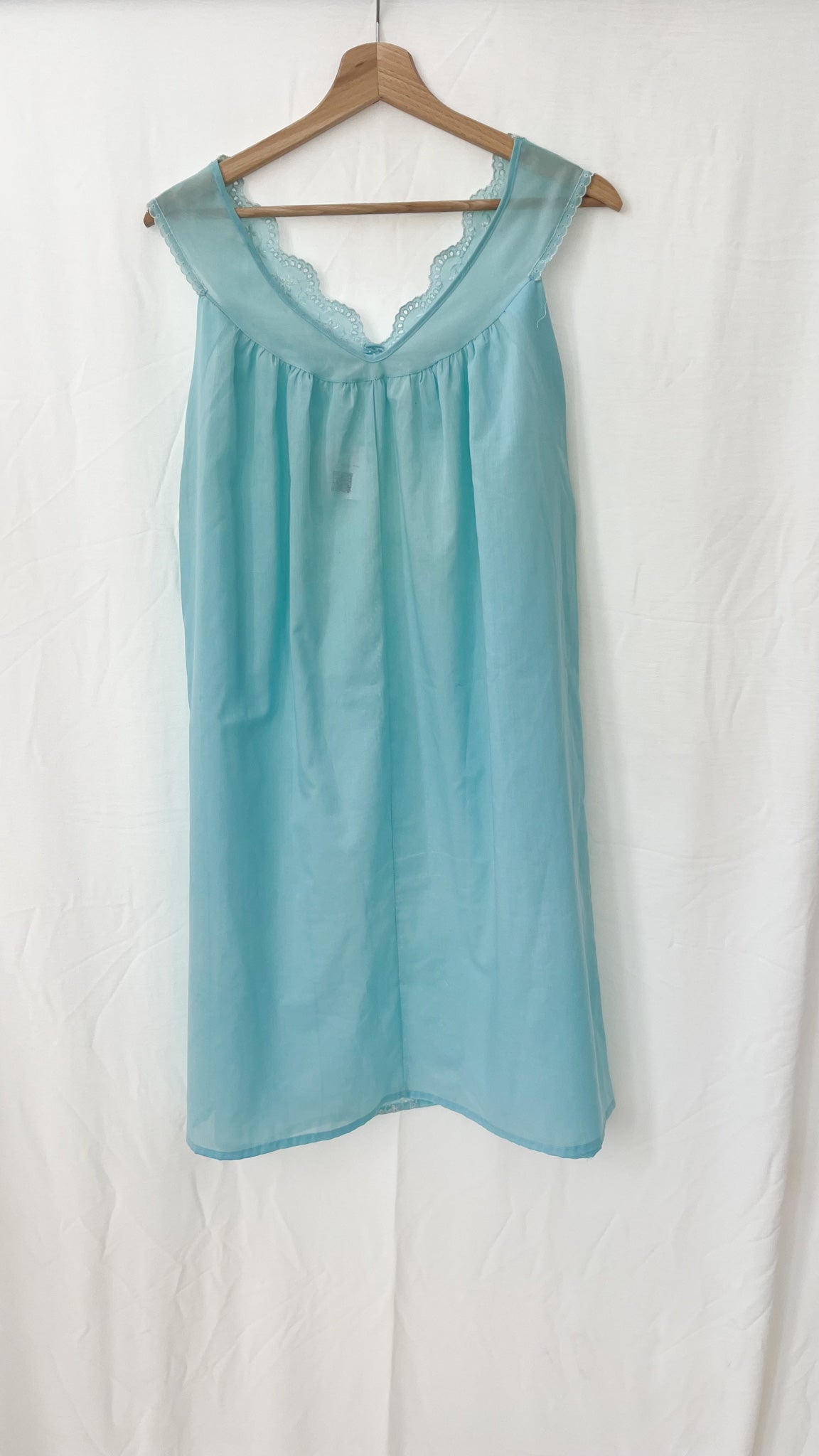 Light Blue Embroidered Nightgown
