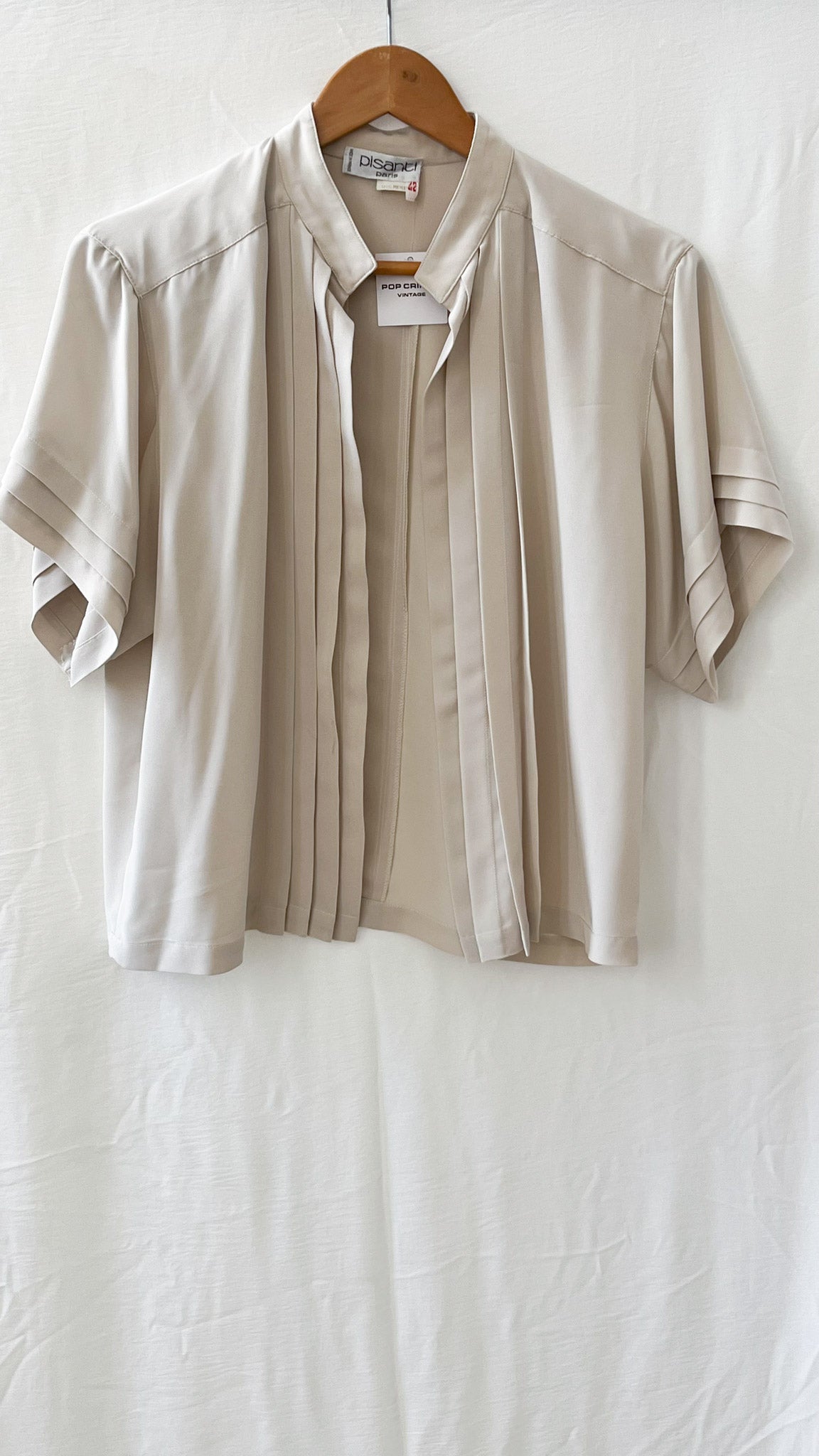 Pleated Open Blouse