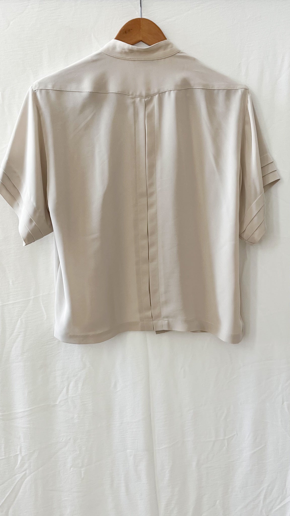 Pleated Open Blouse