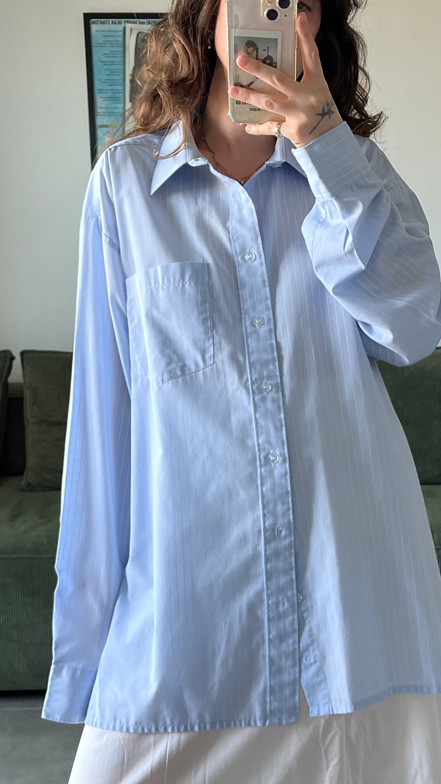 Light Blue Fine Stripes Button-Down Shirt