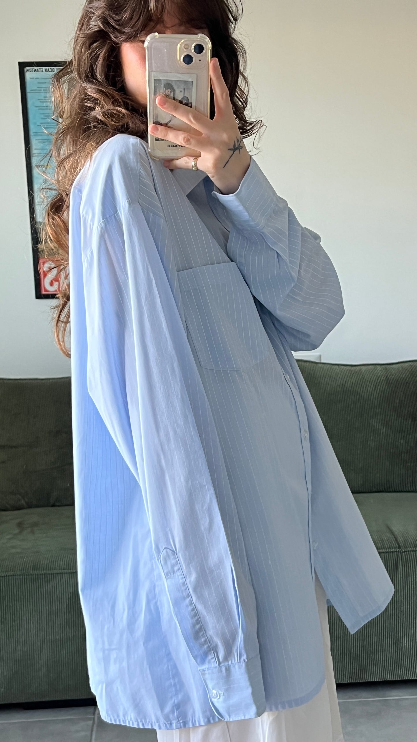 Light Blue Fine Stripes Button-Down Shirt