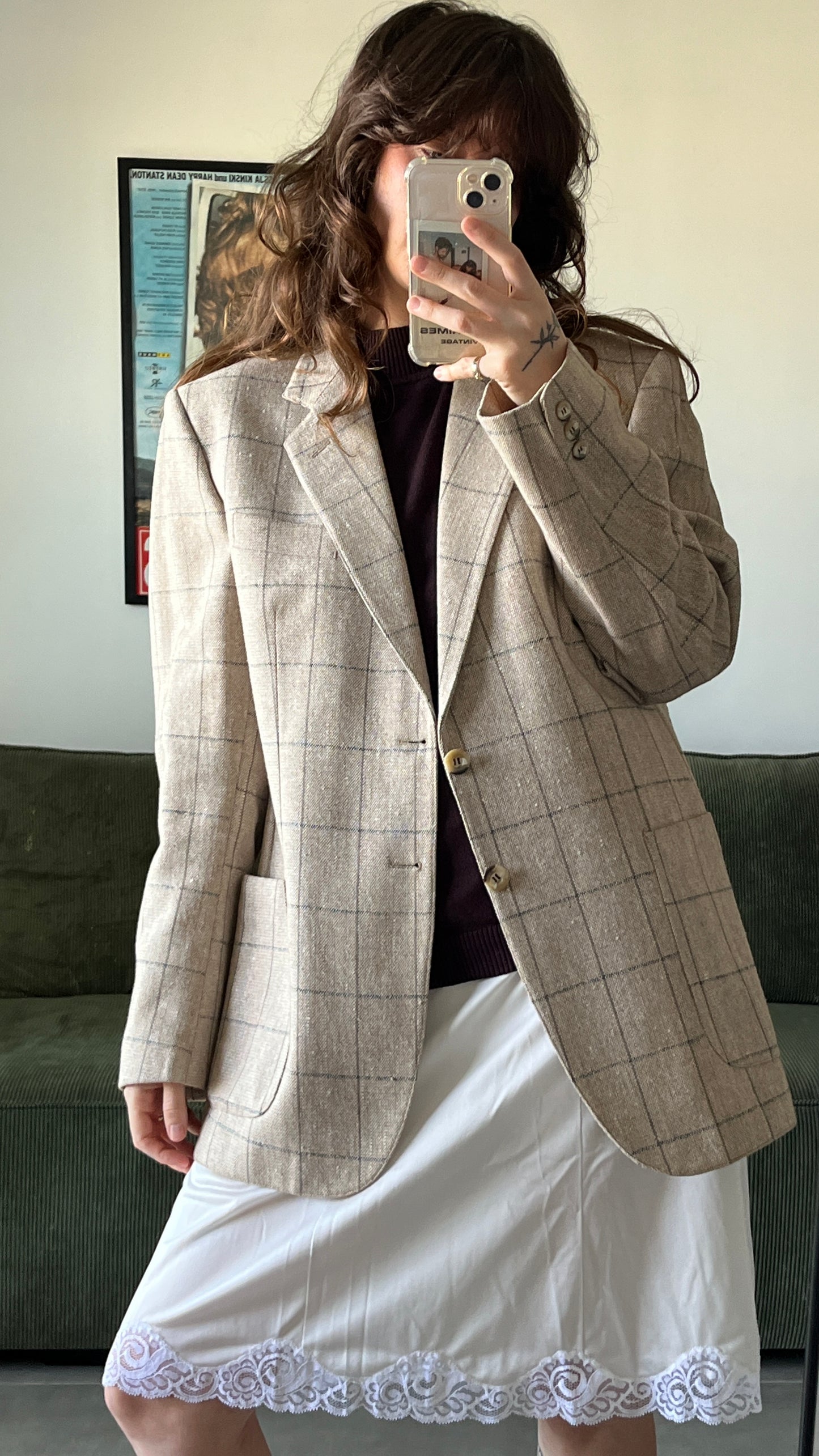 Checkered Israeli Vintage Jacket - Uzi
