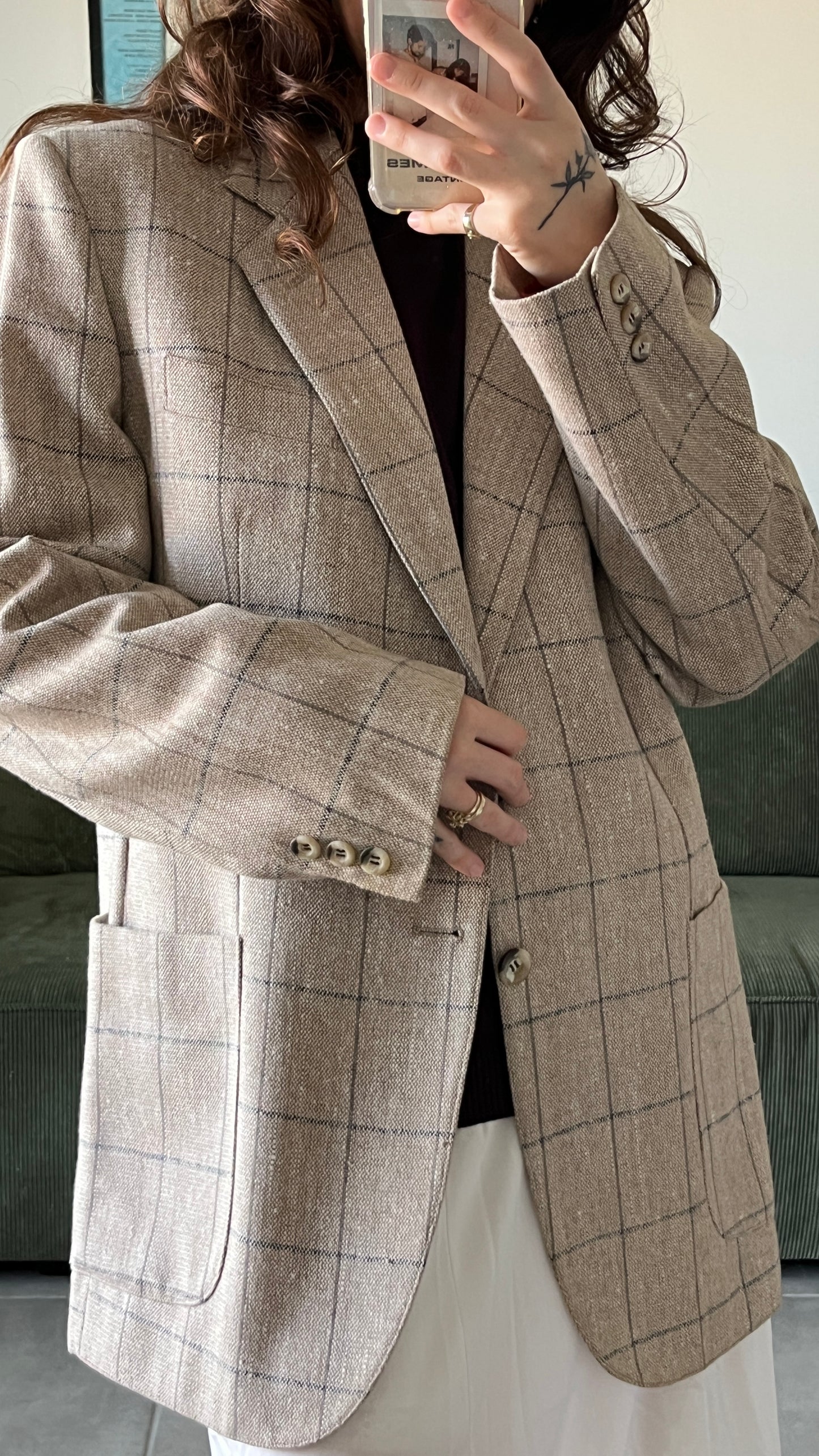 Checkered Israeli Vintage Jacket - Uzi