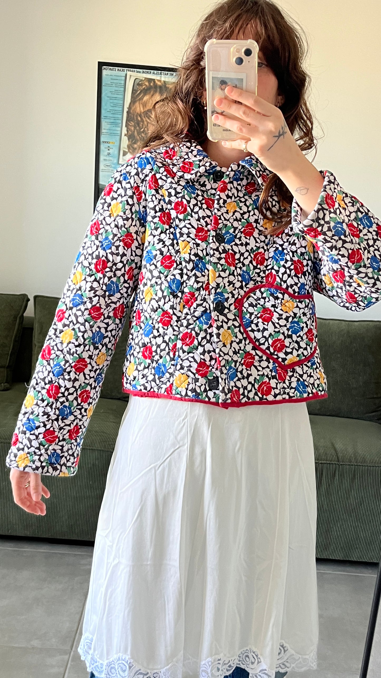 Quilted Cropped Upcycled Jacket