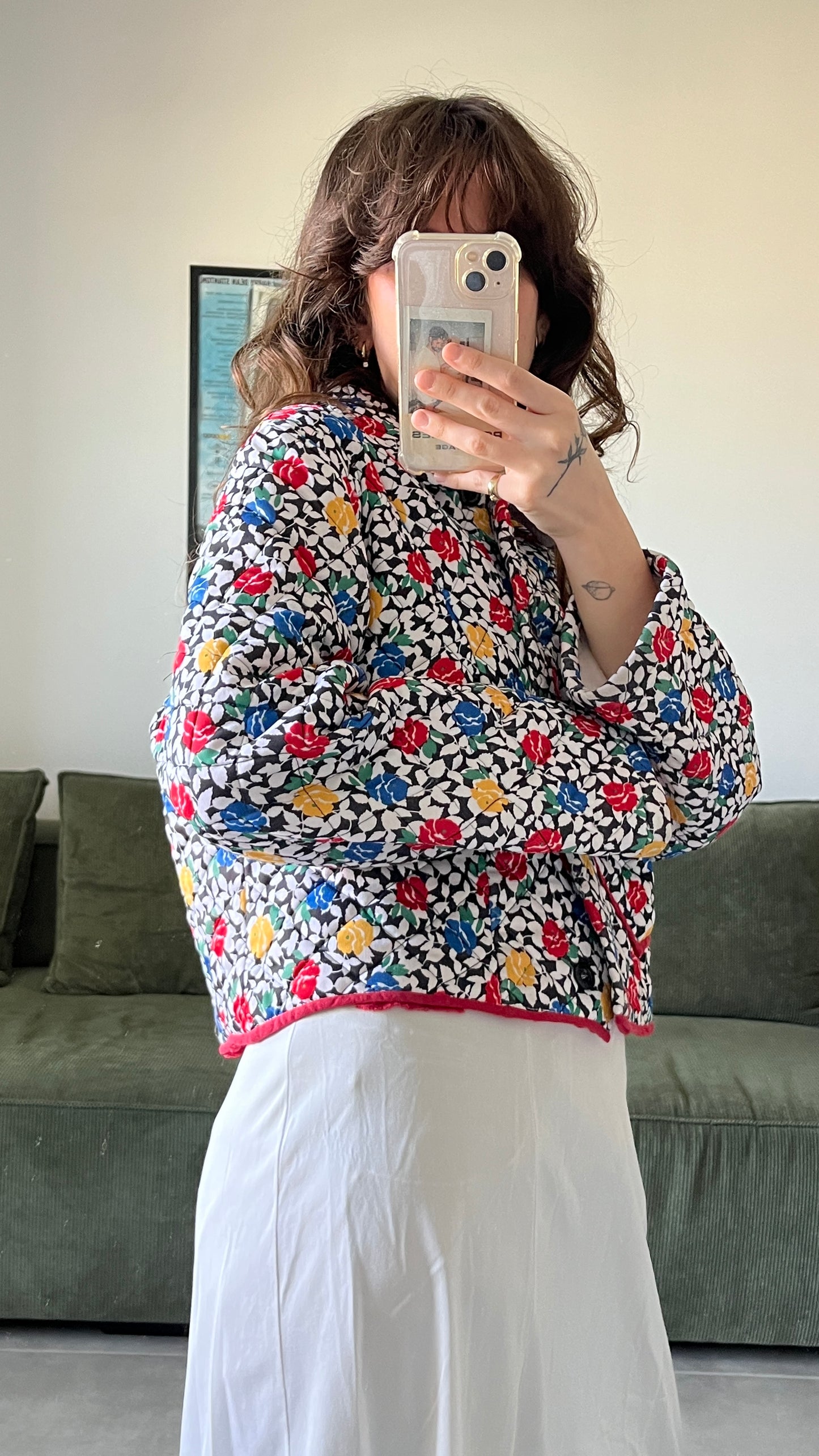 Quilted Cropped Upcycled Jacket