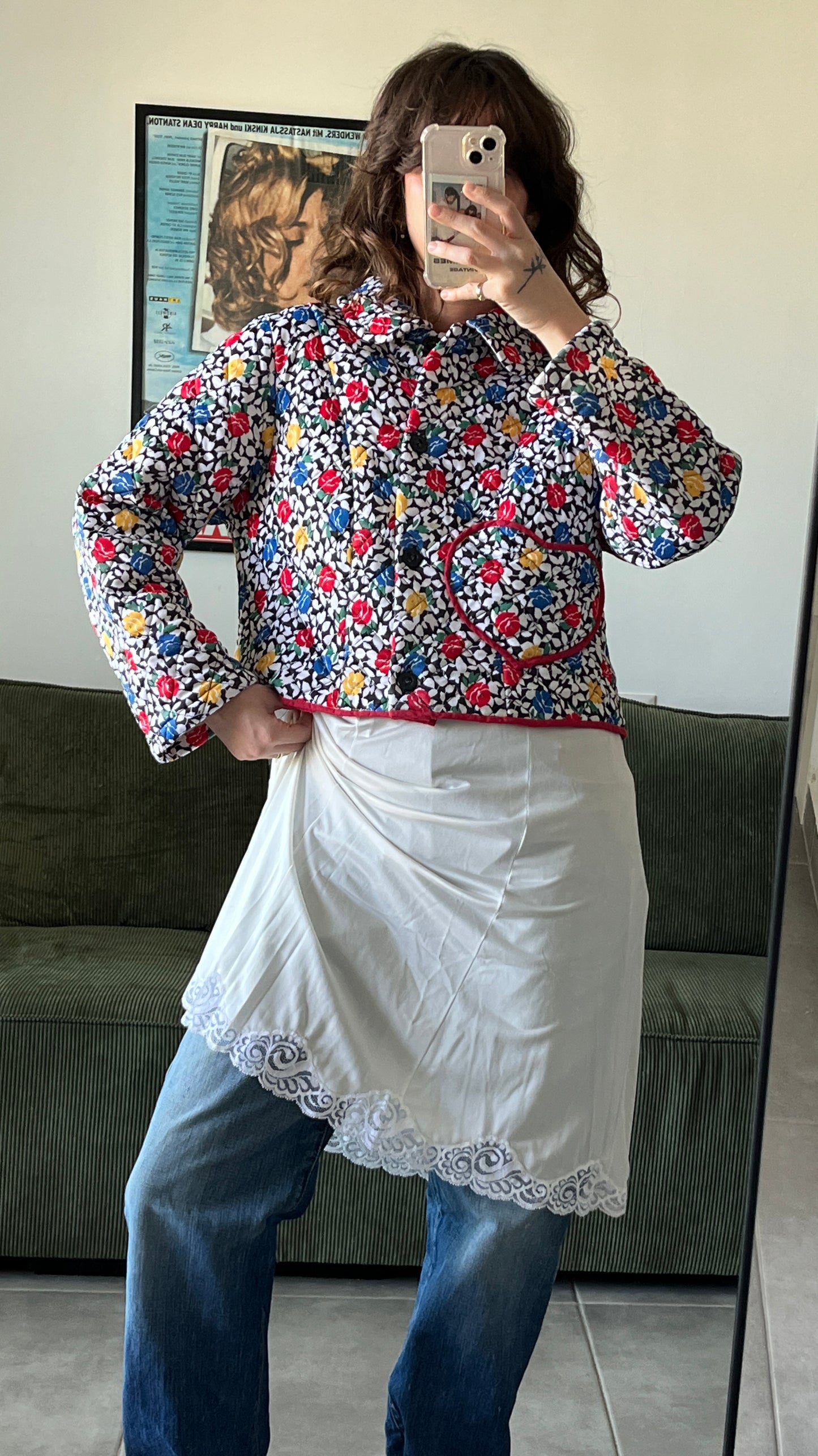 Quilted Cropped Upcycled Jacket