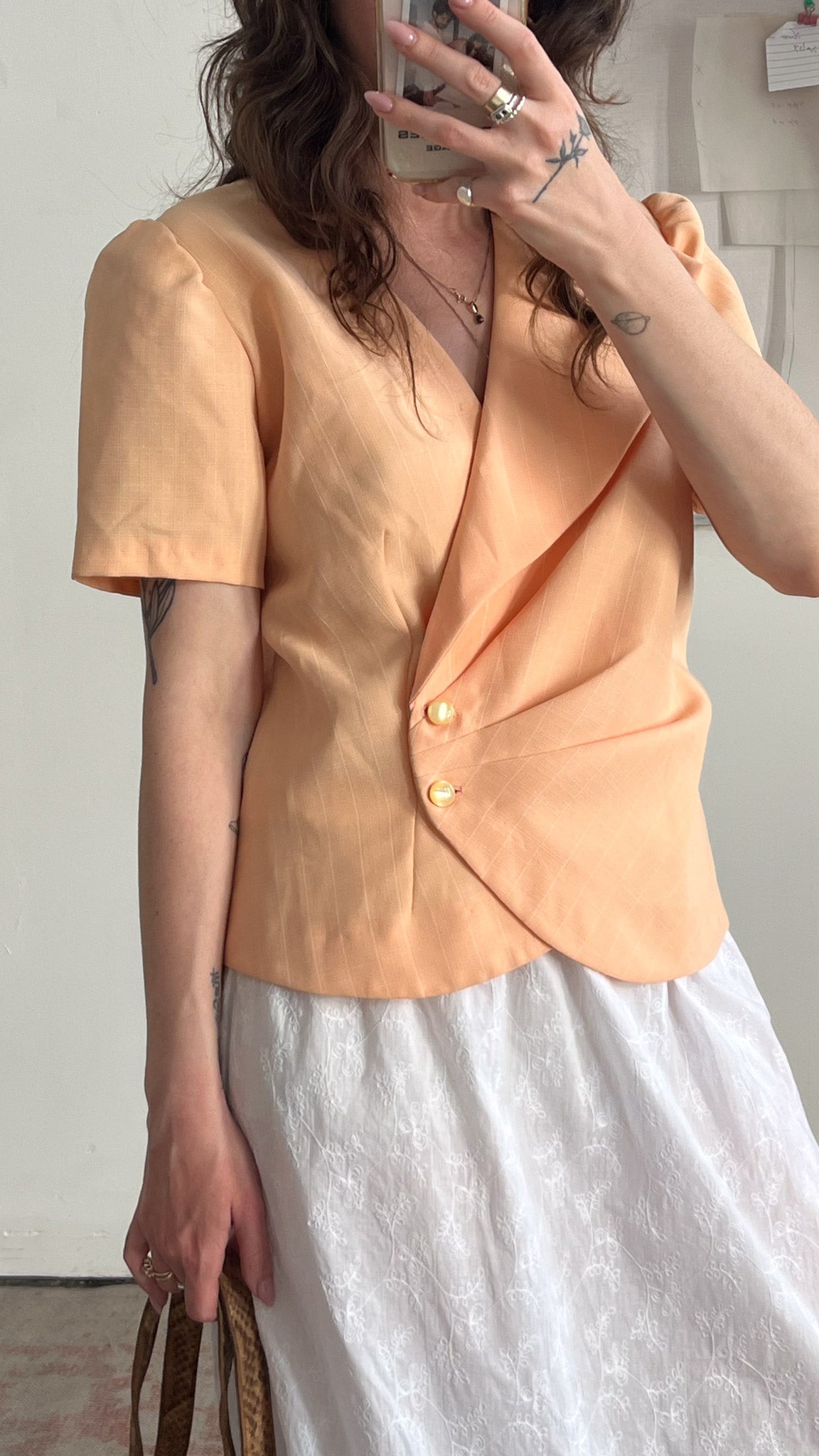 Light Orange Short-Sleeve Jacket