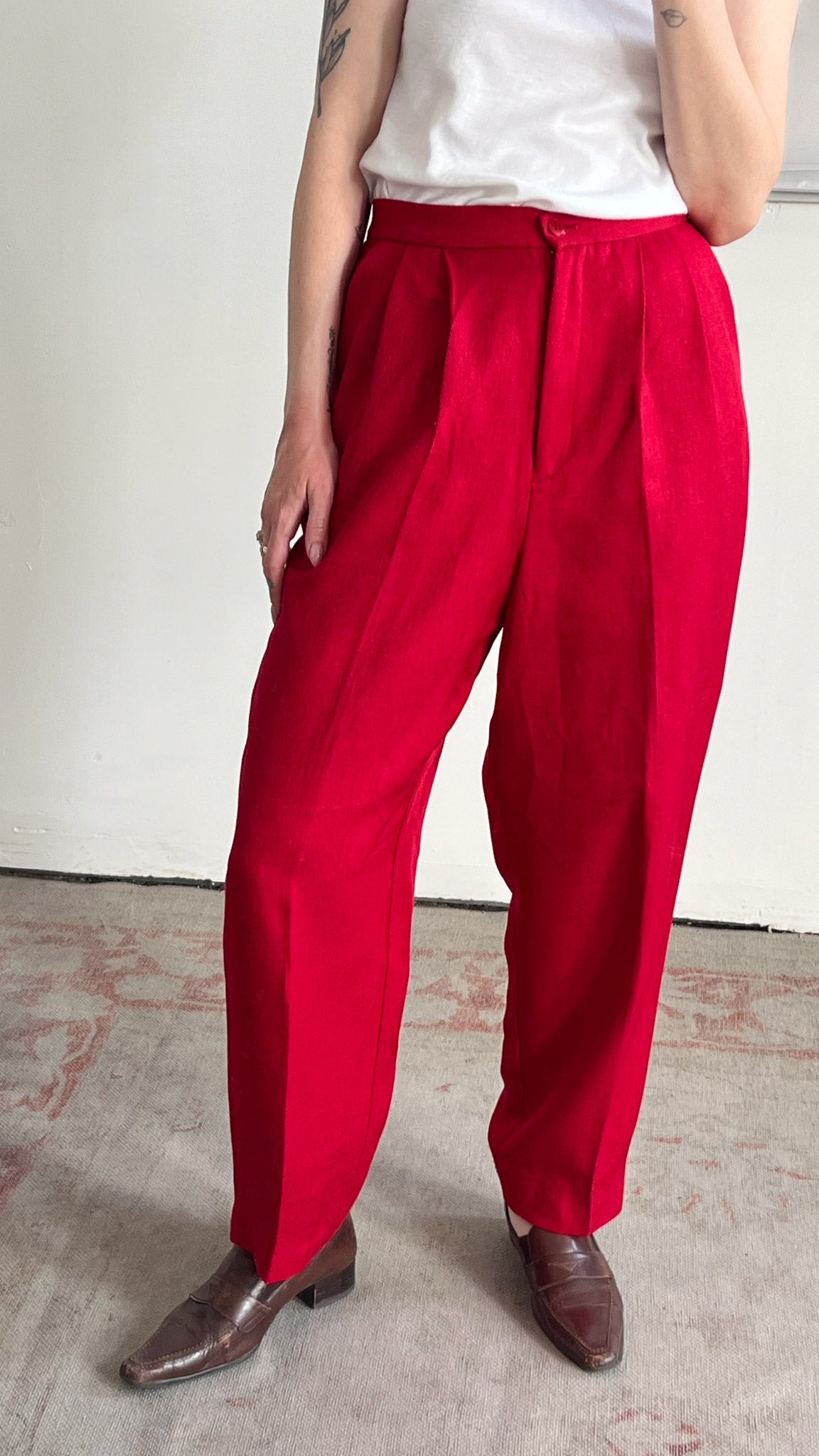 Tailored Red Pants