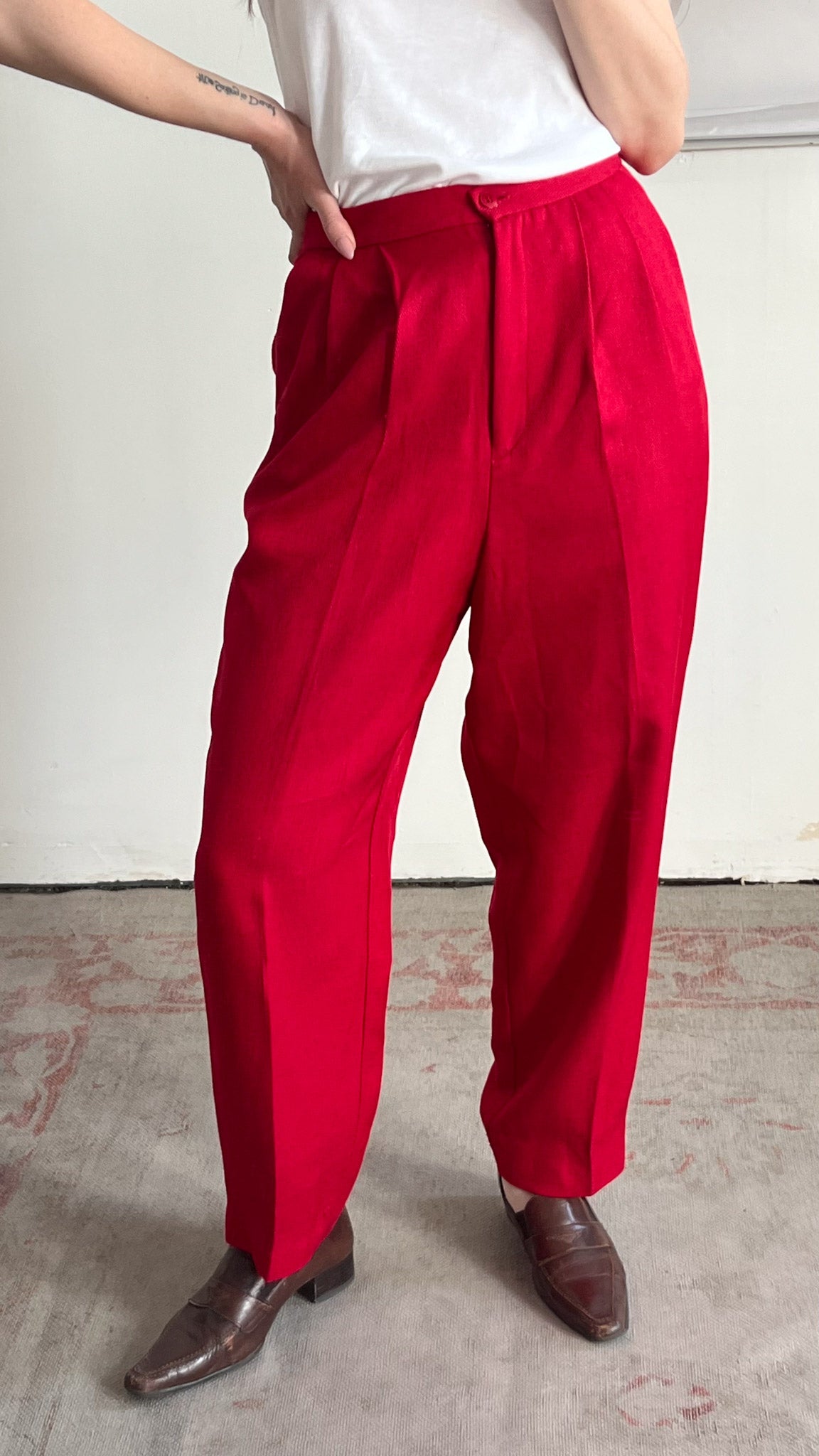 Tailored Red Pants