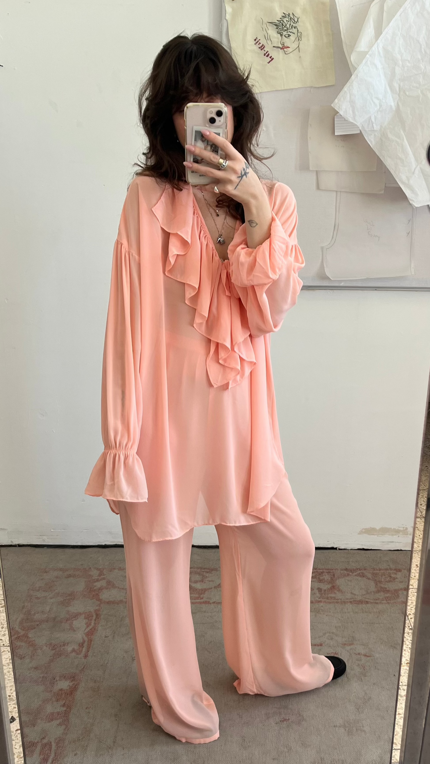 Boho Pink Ruffle Set by Victoria's Secret