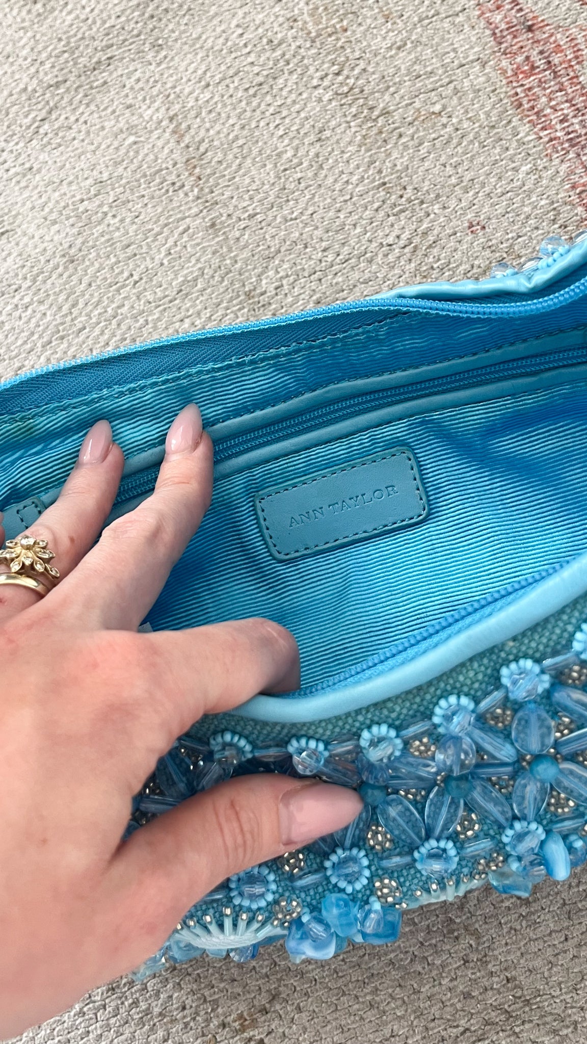 Beaded Shoulder Bag Ann Taylor Y2K