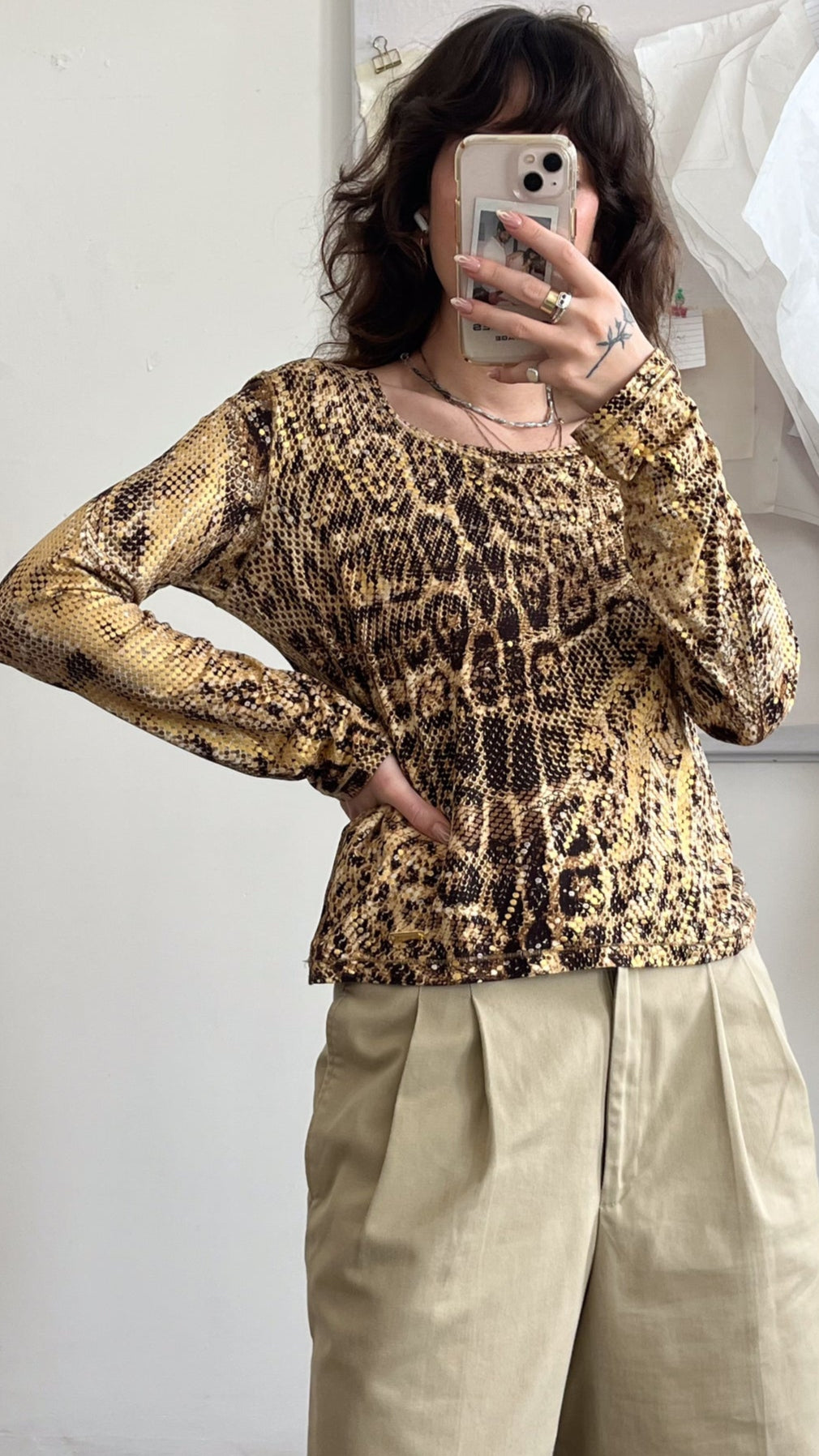 Snake Print Shirt Roberto Cavalli Y2K