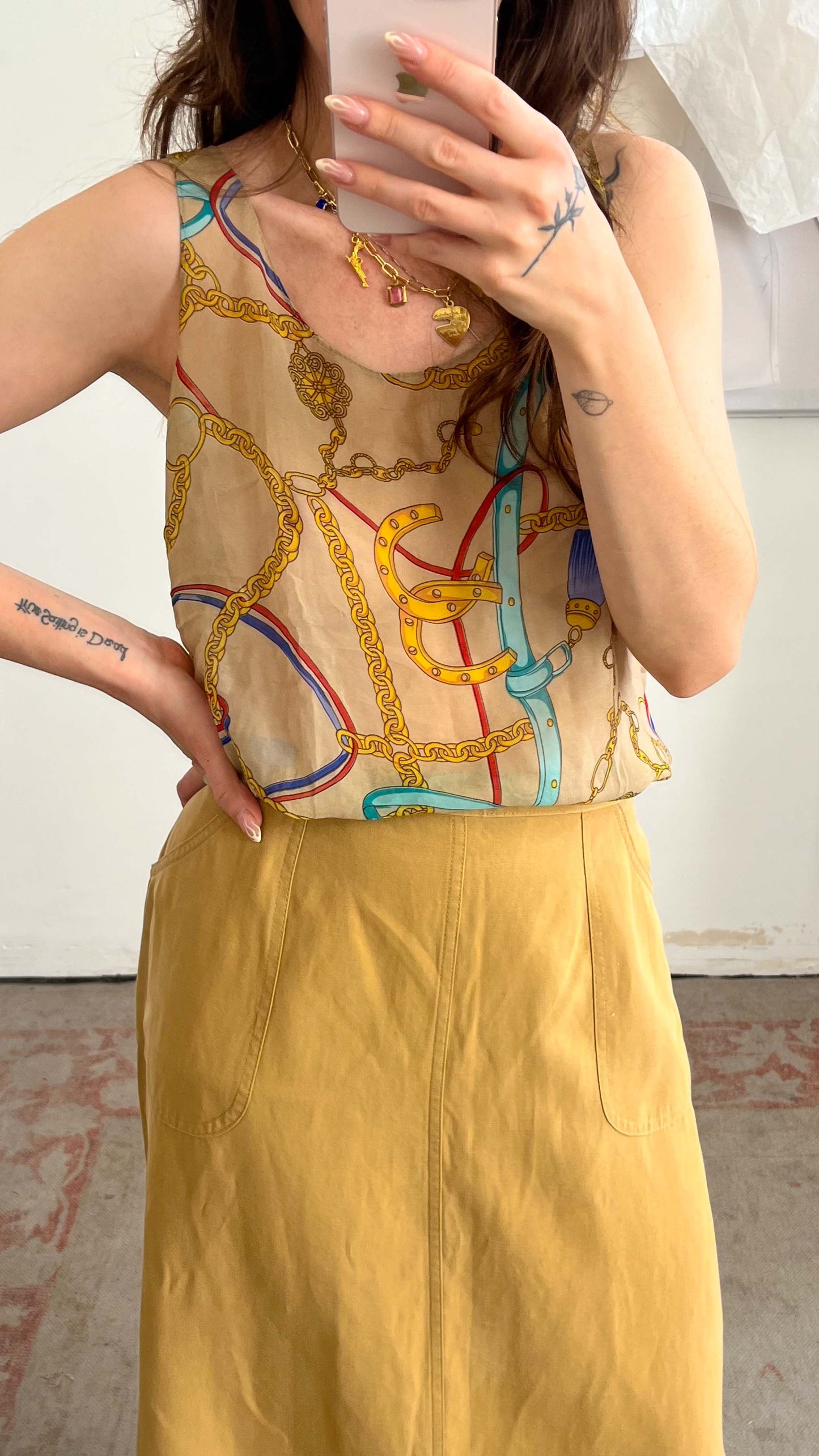 Chain Print Tank Top