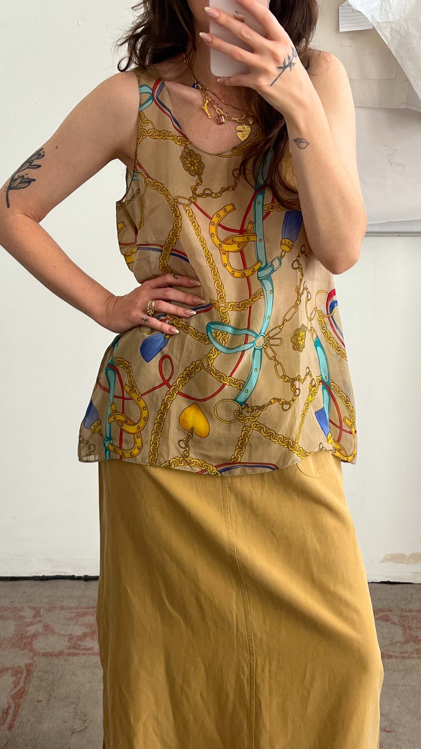 Chain Print Tank Top