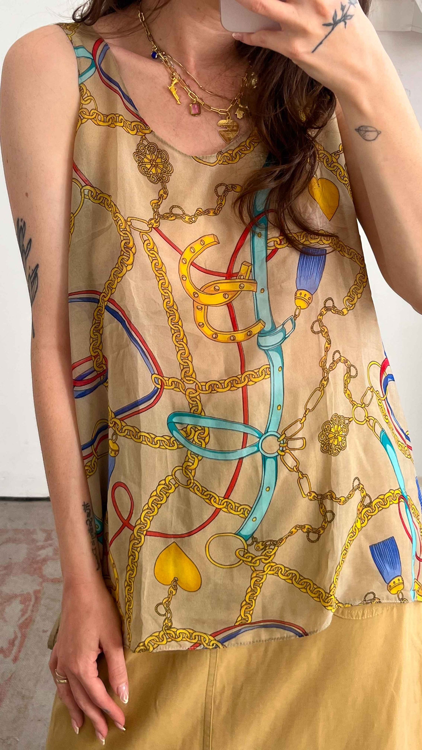 Chain Print Tank Top
