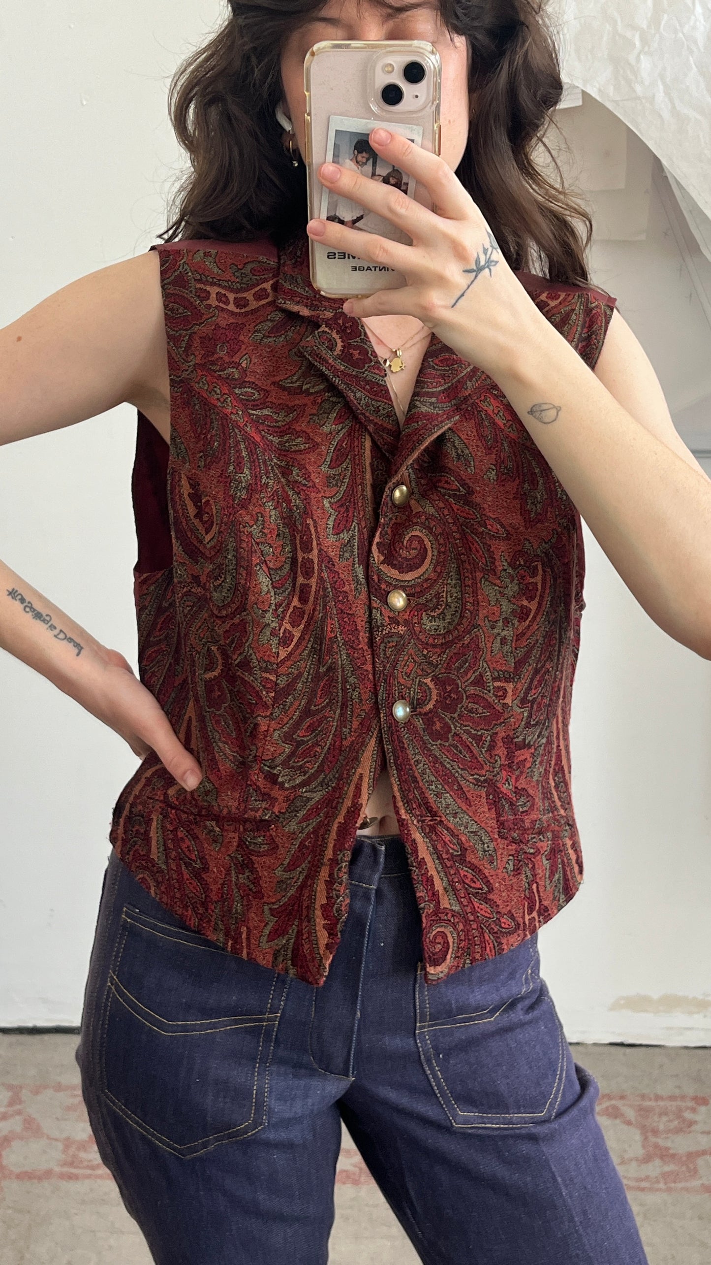 Paisley Print Vest