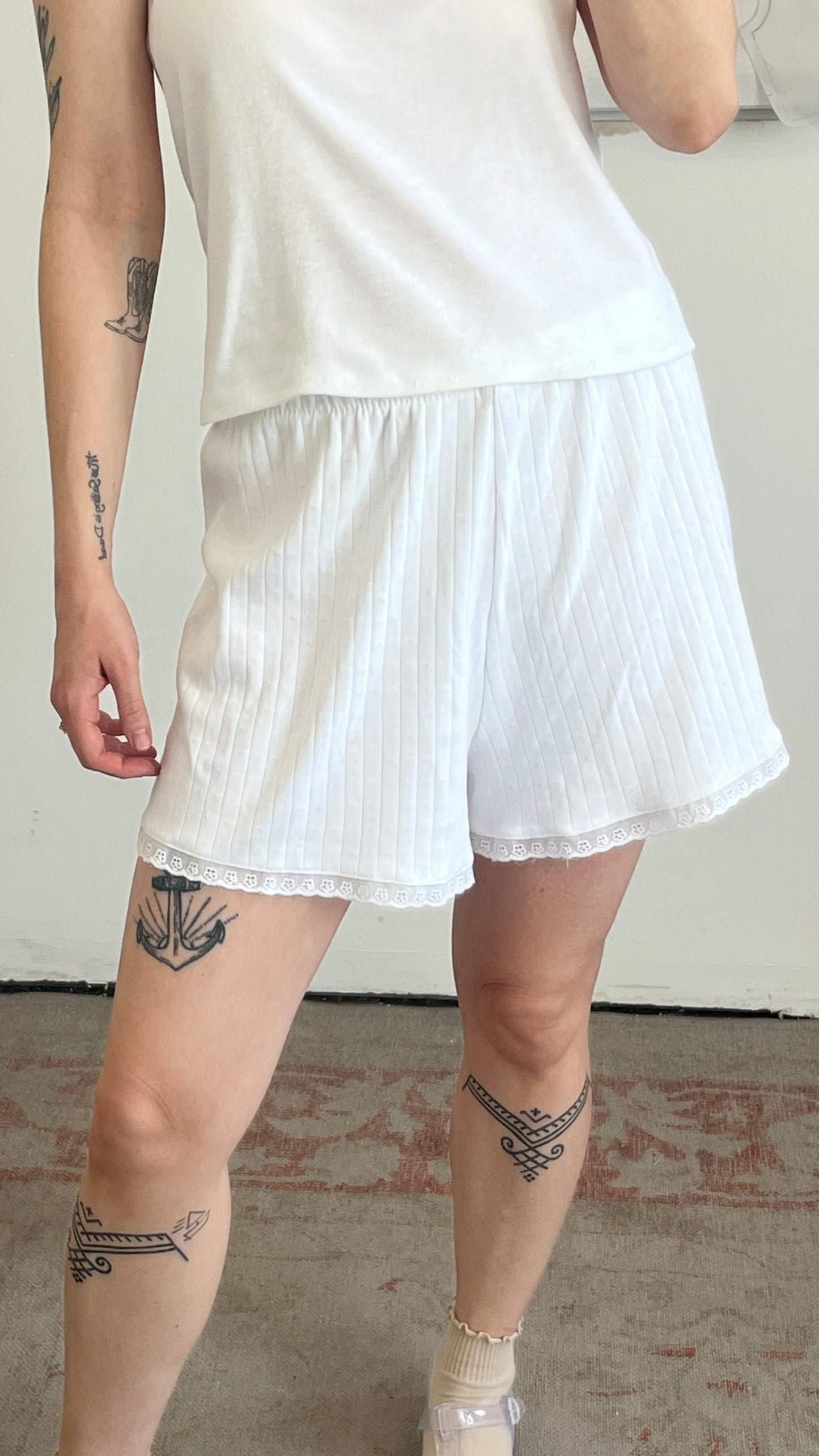 Handmade Pointelle Shorts
