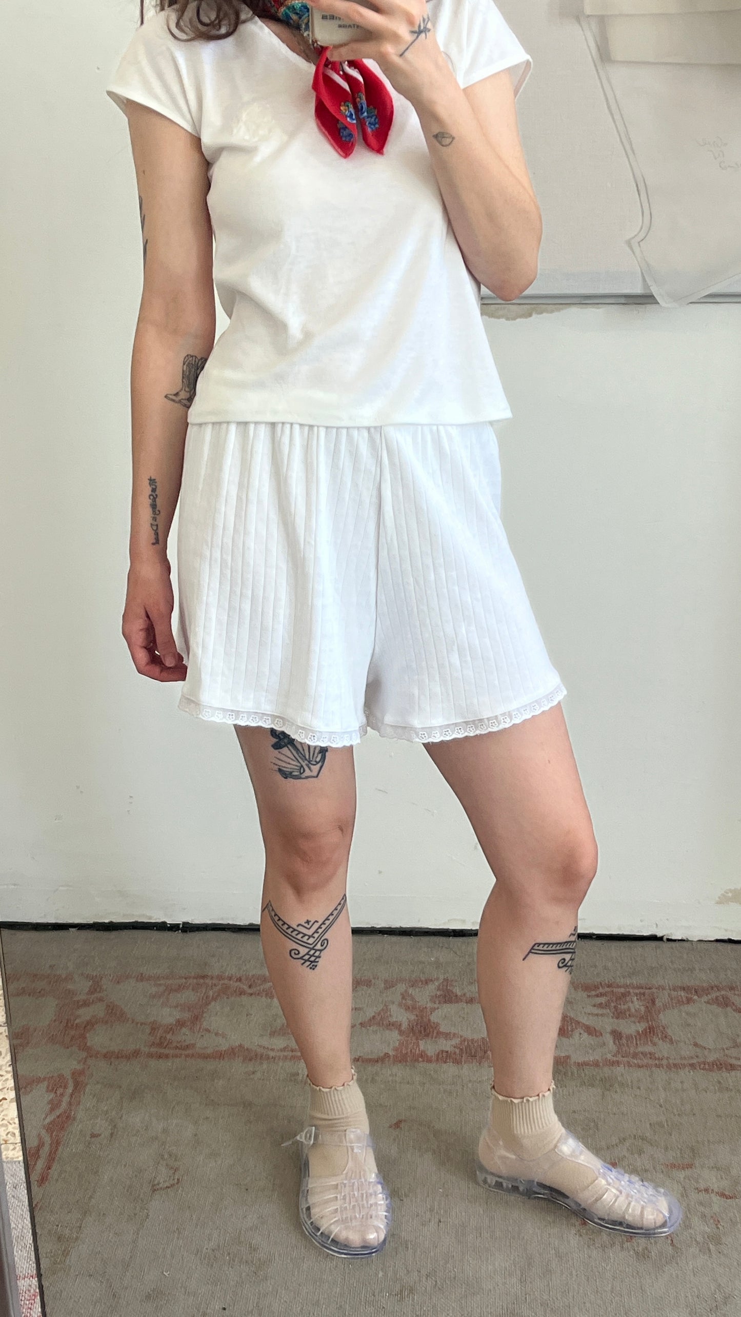 Handmade Pointelle Shorts
