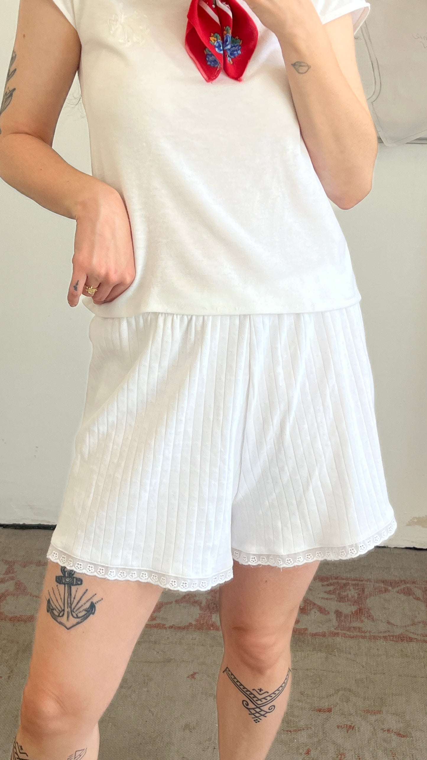 Handmade Pointelle Shorts