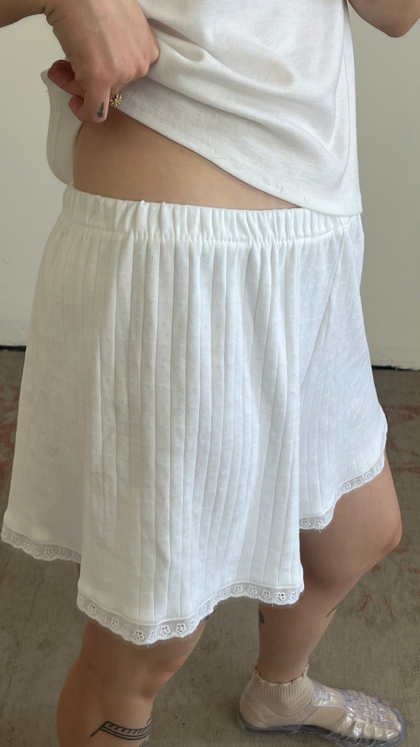 Handmade Pointelle Shorts