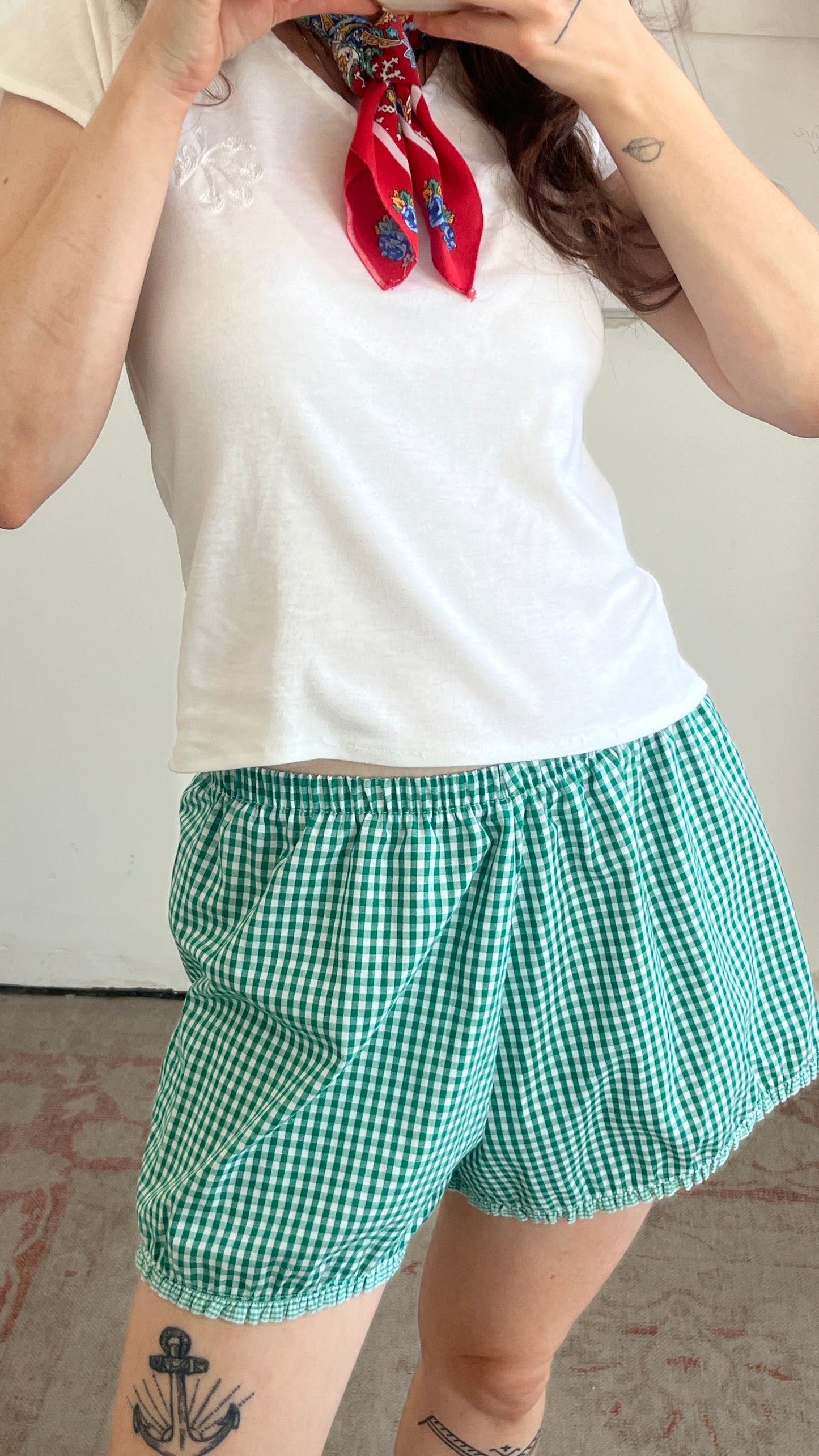 Handmade Checkered Shorts