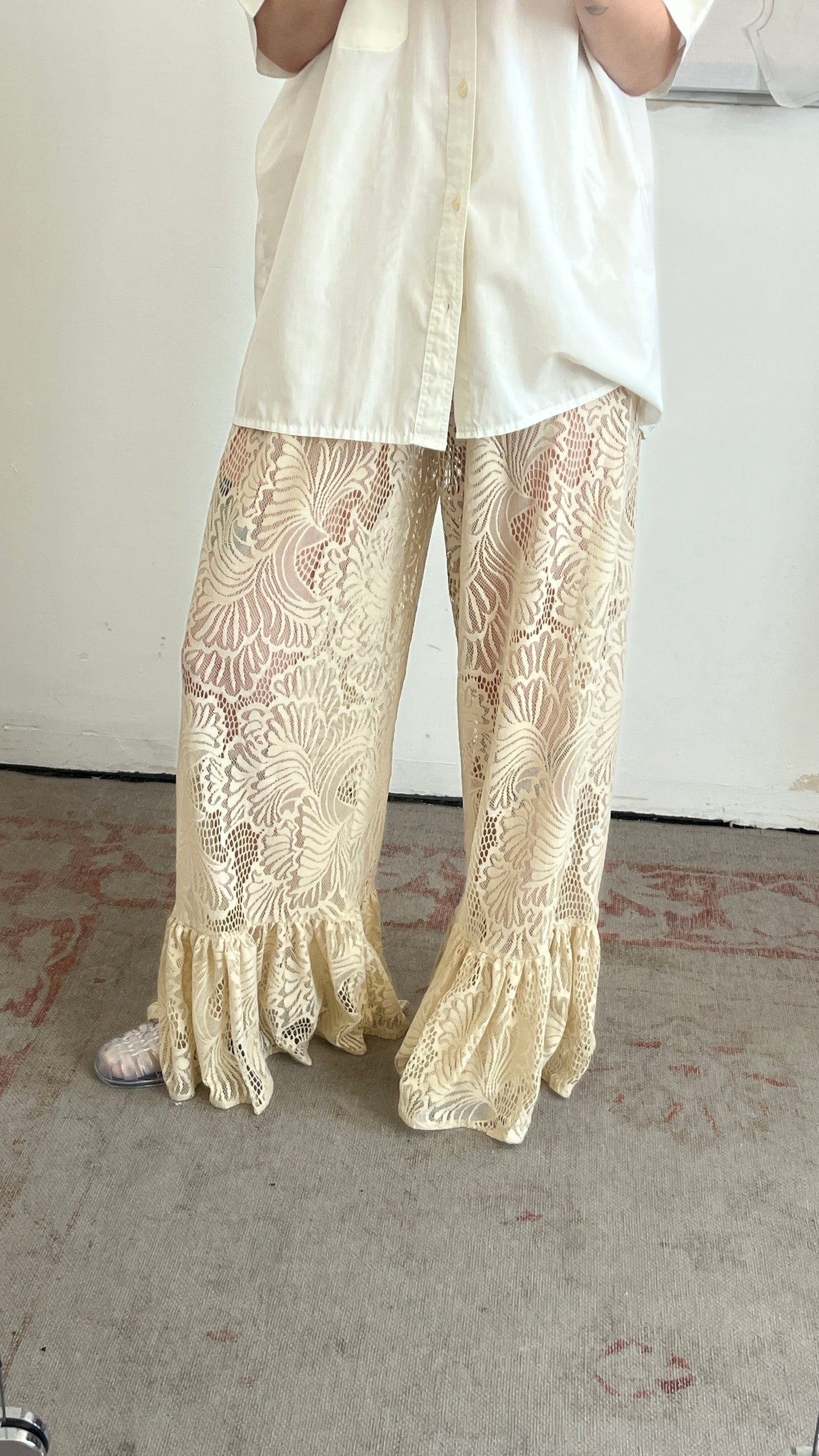 Handmade Lace Ruffle Pants
