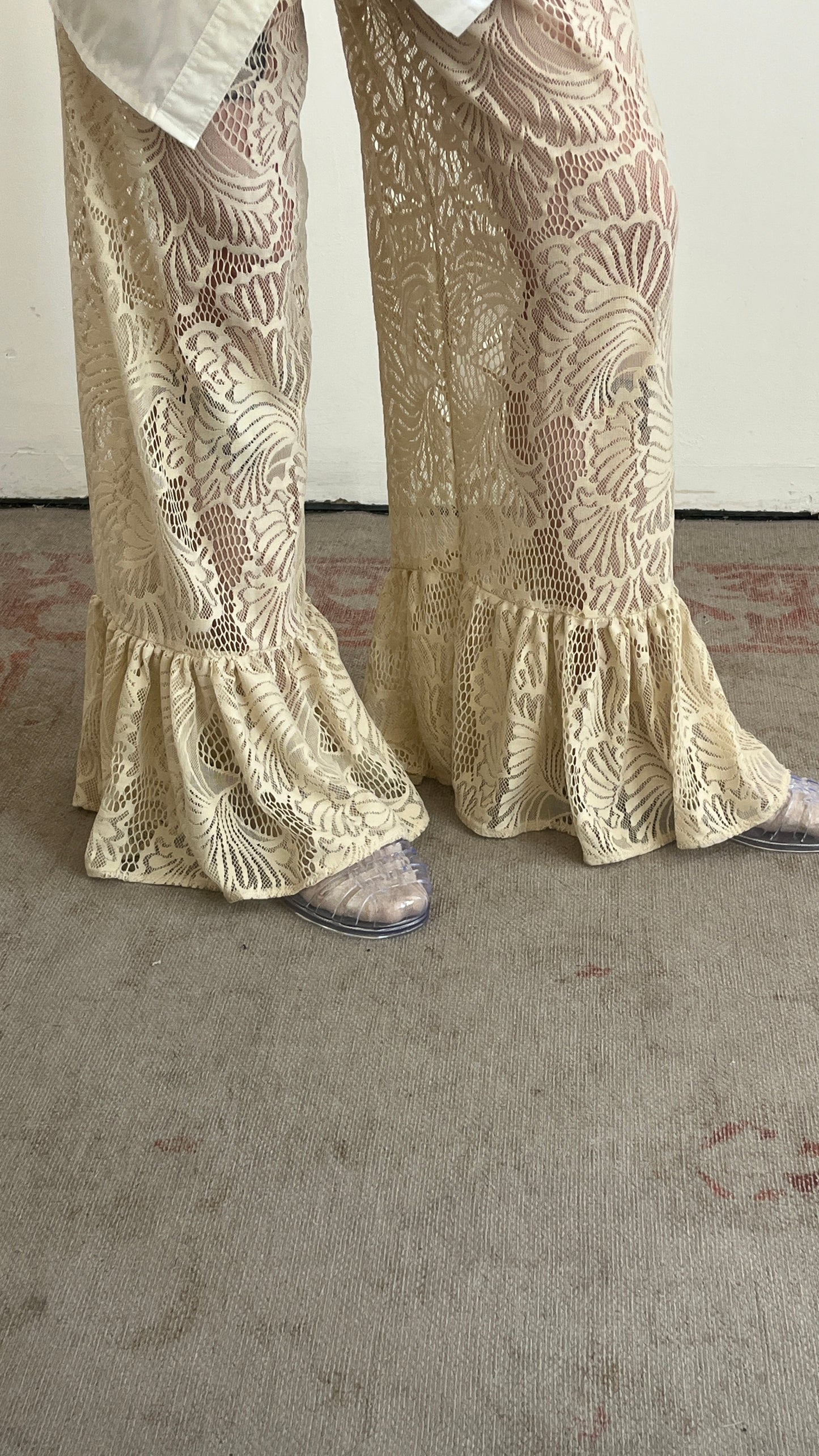 Handmade Lace Ruffle Pants