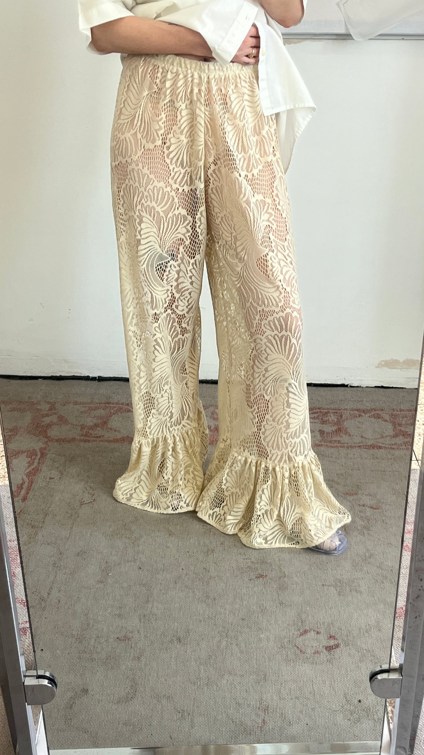 Handmade Lace Ruffle Pants