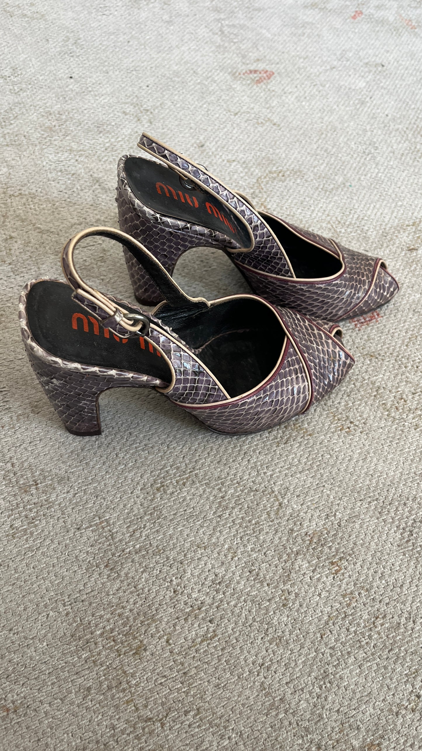 Miu Miu Snake Leather Heels