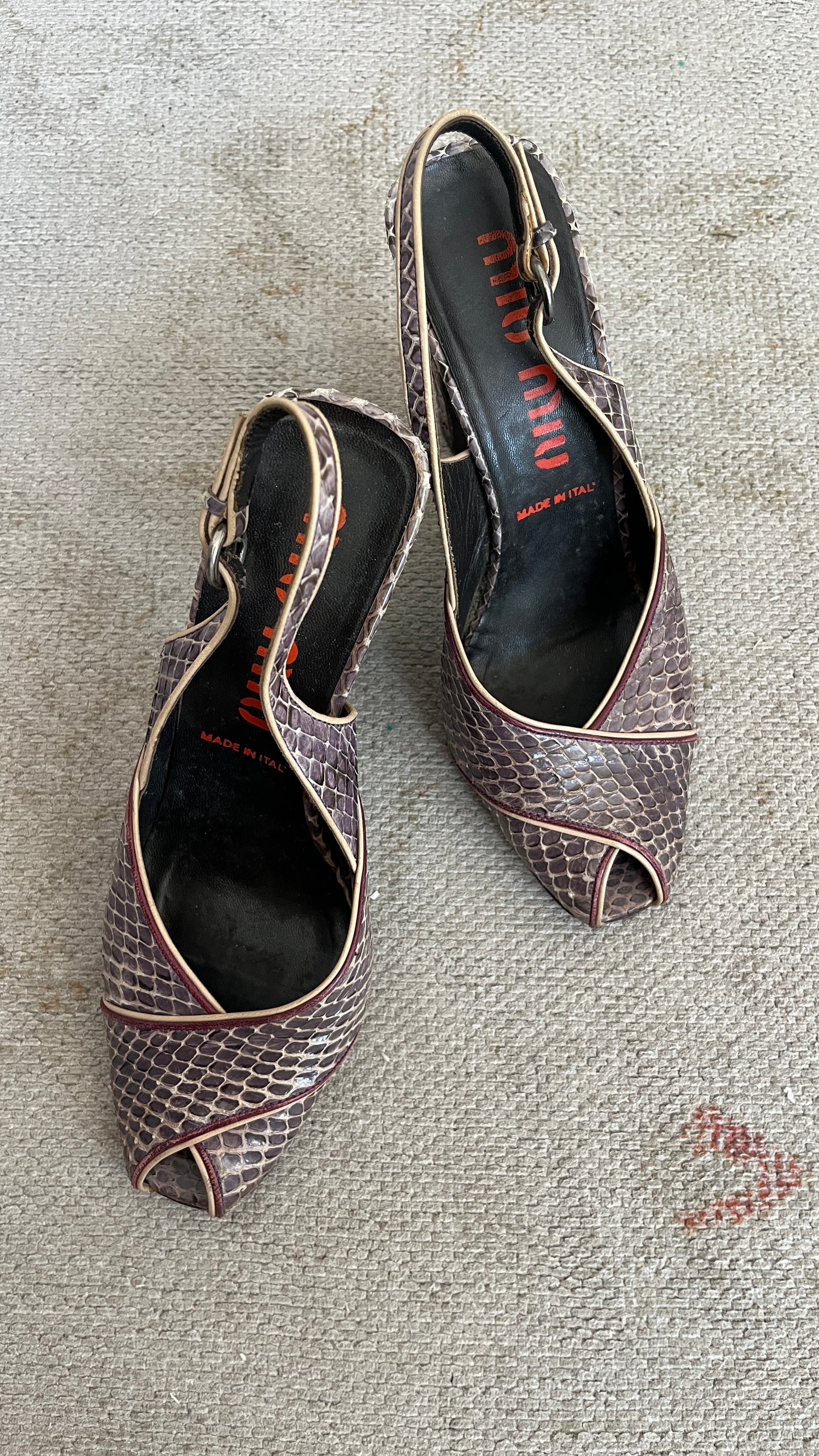 Miu Miu Snake Leather Heels