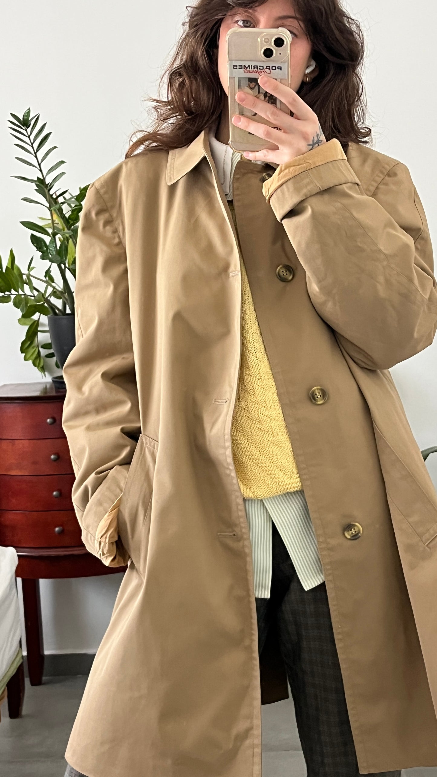 Brown Midi Trench Coat