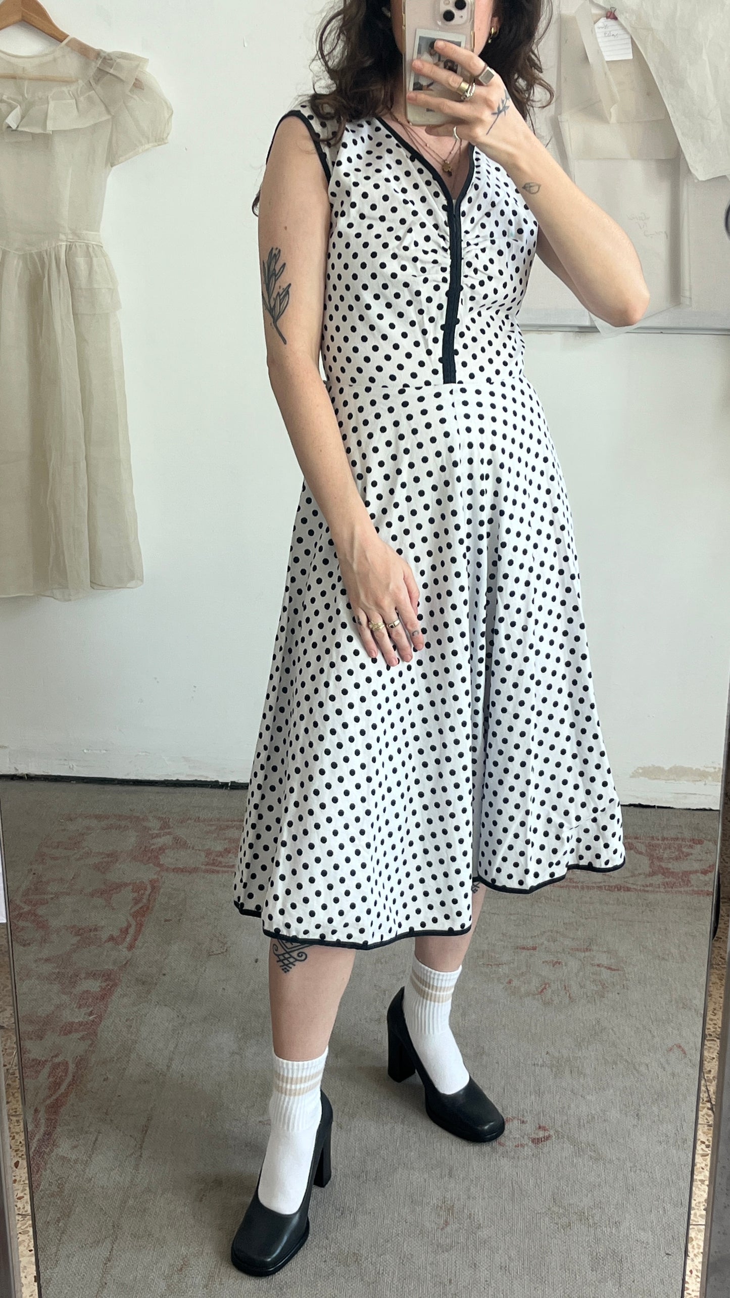 Black and White Polka Dot Dress