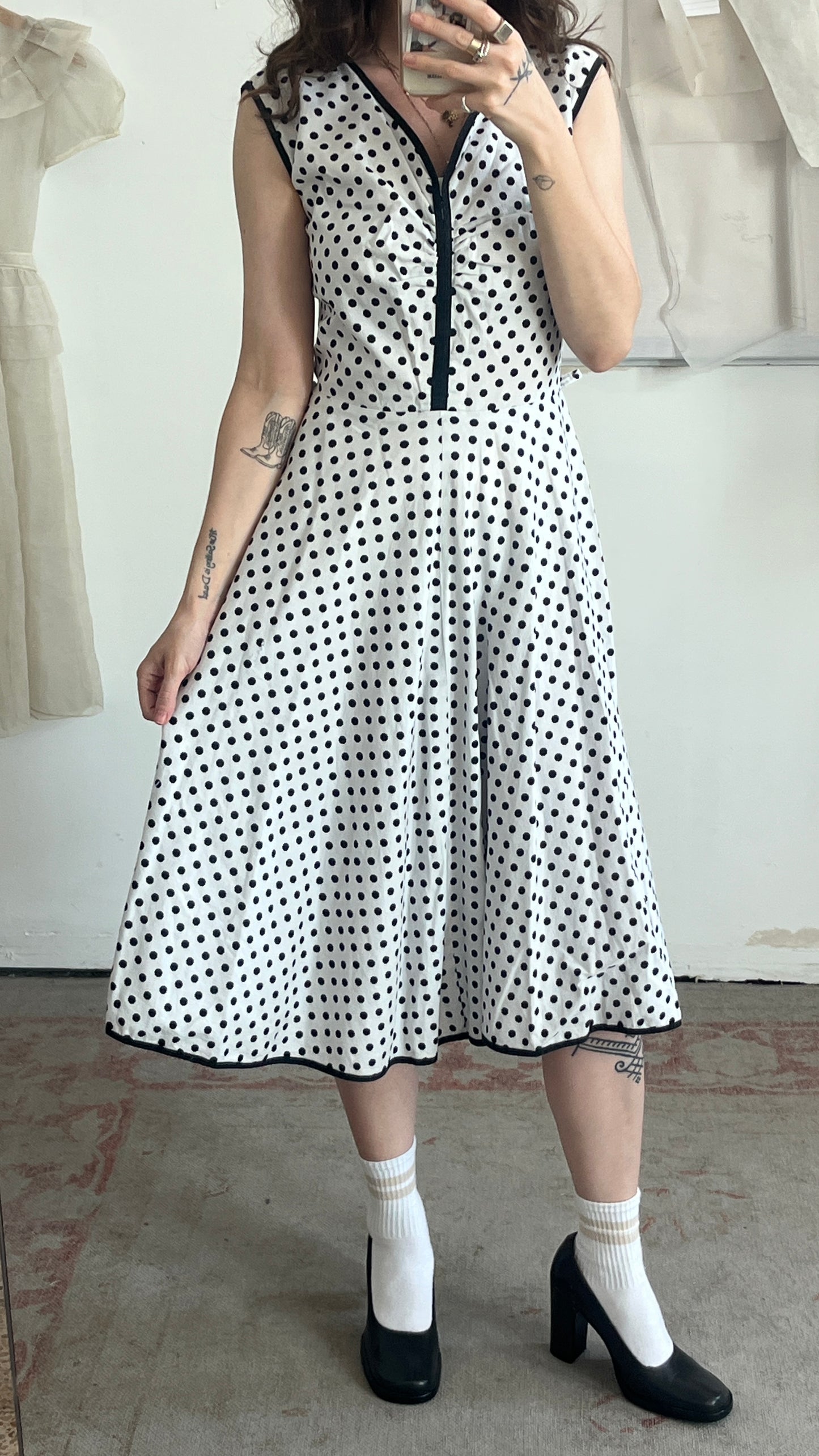 Black and White Polka Dot Dress
