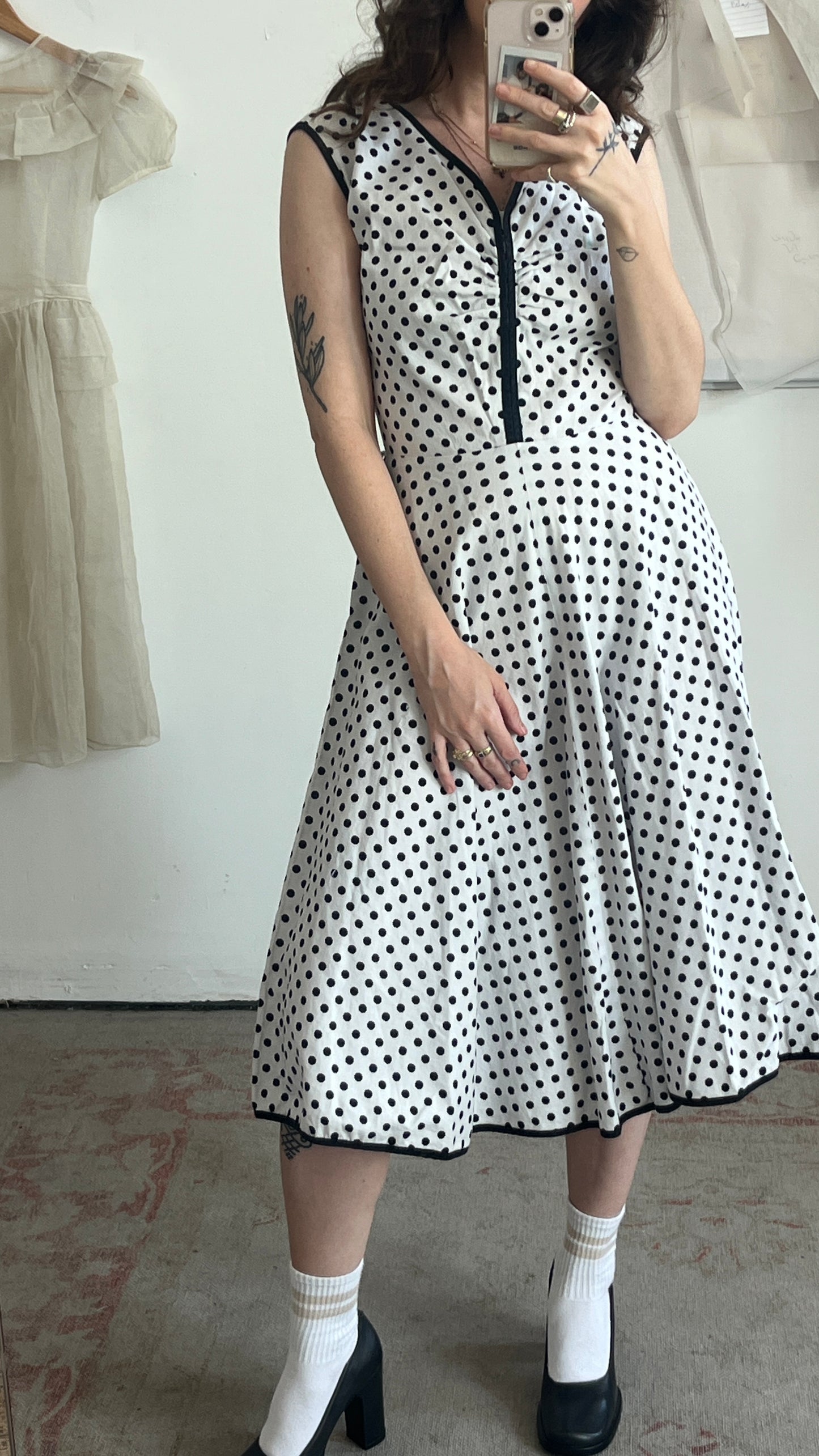 Black and White Polka Dot Dress